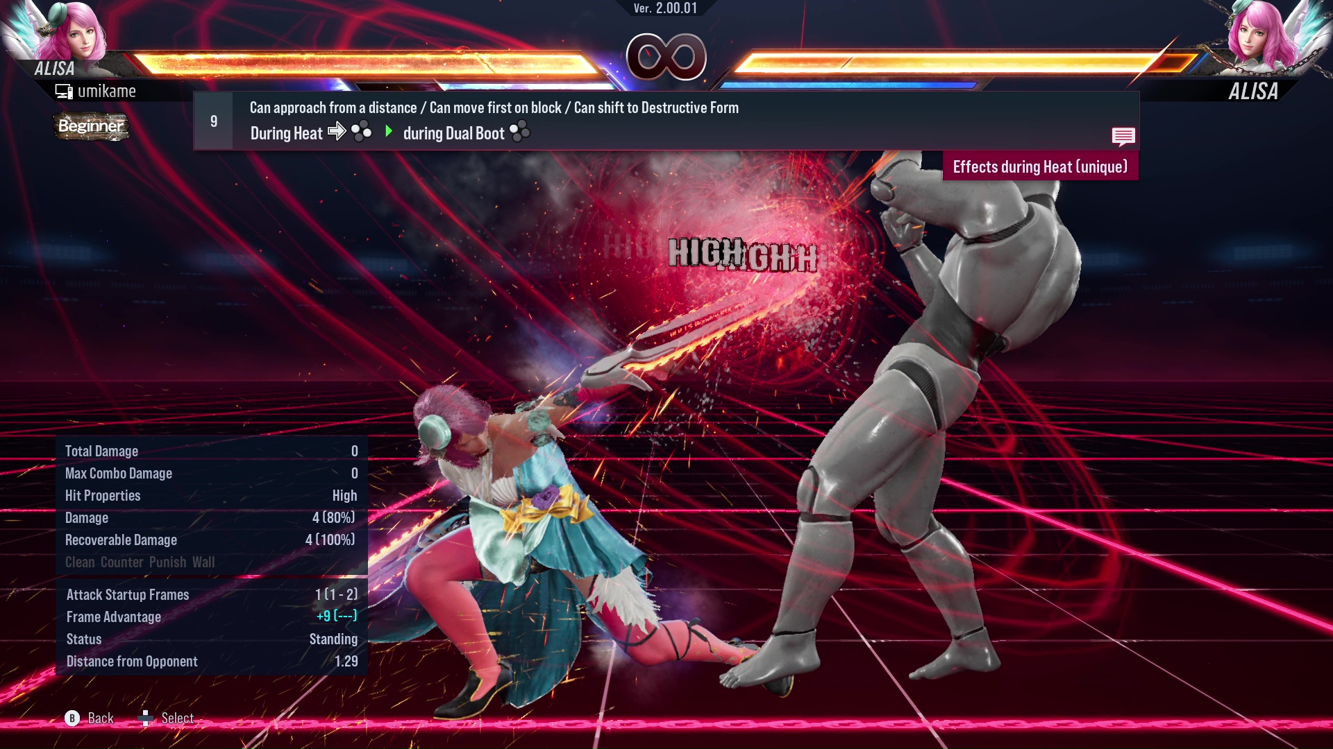 Can approach from a distance / Can move first on block / Can shift to Destructive Form