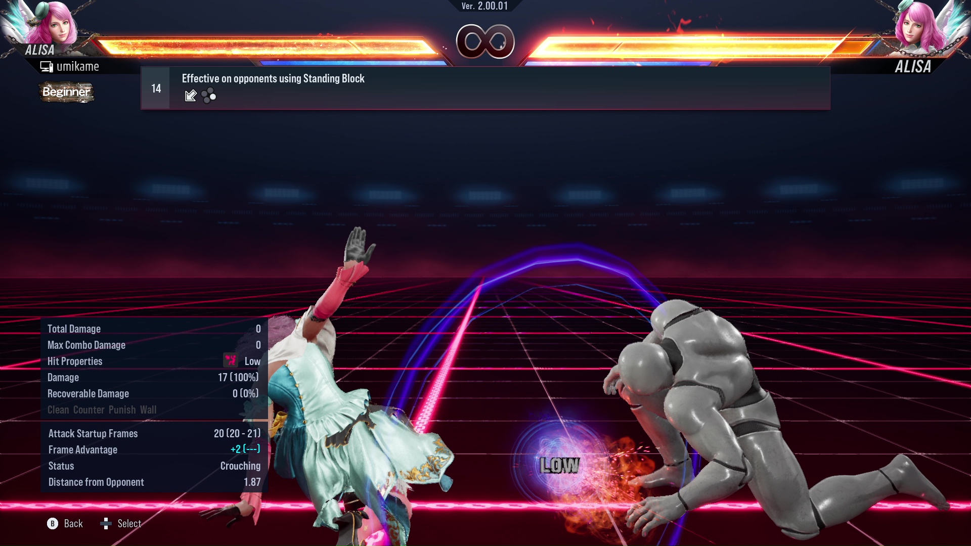 Effective on opponents using Standing Block