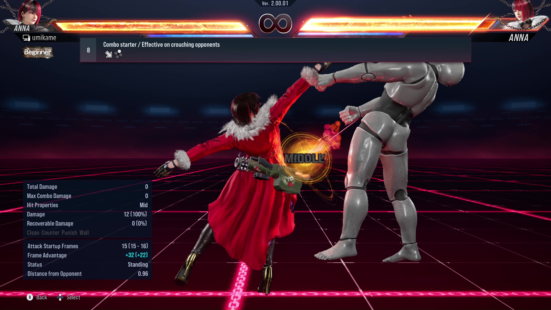 Combo starter / Effective on crouching opponents