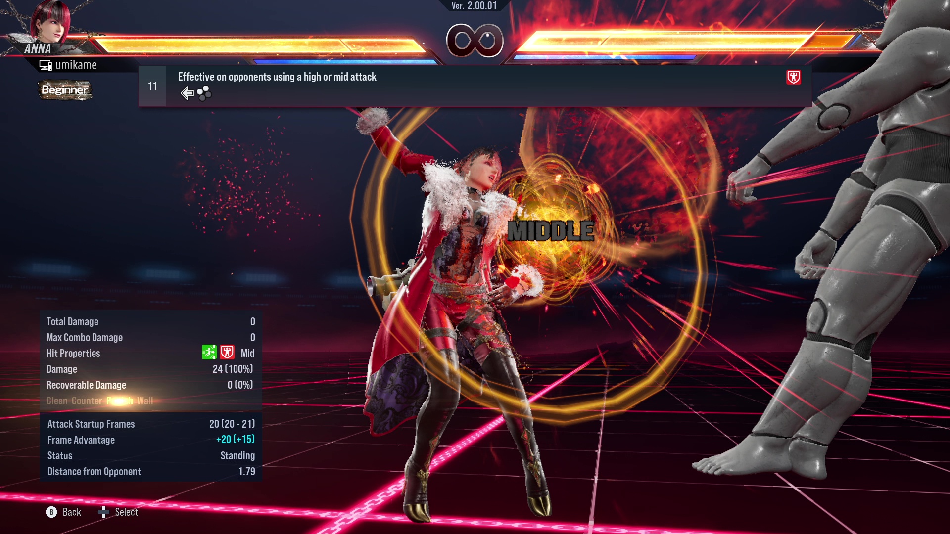 Effective on opponents using a high or mid attack