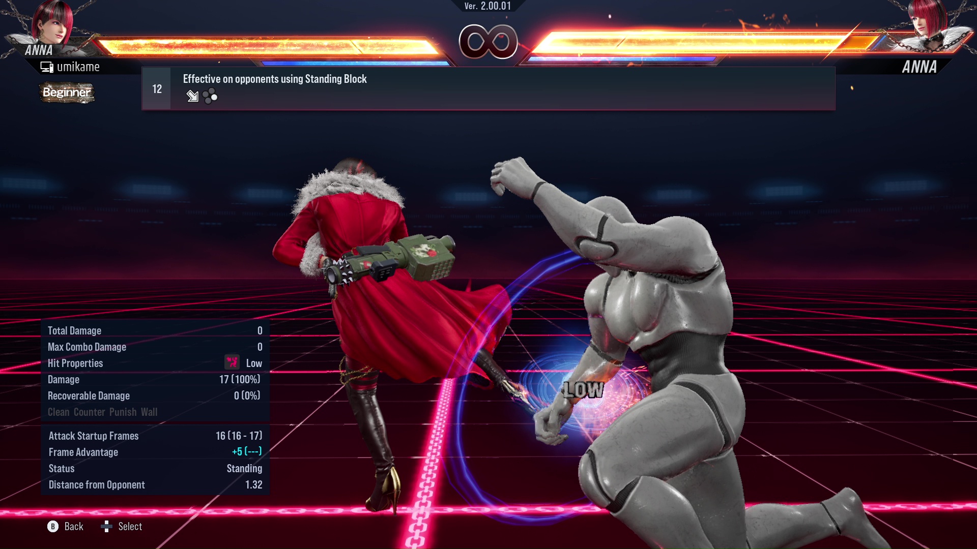 Effective on opponents using Standing Block