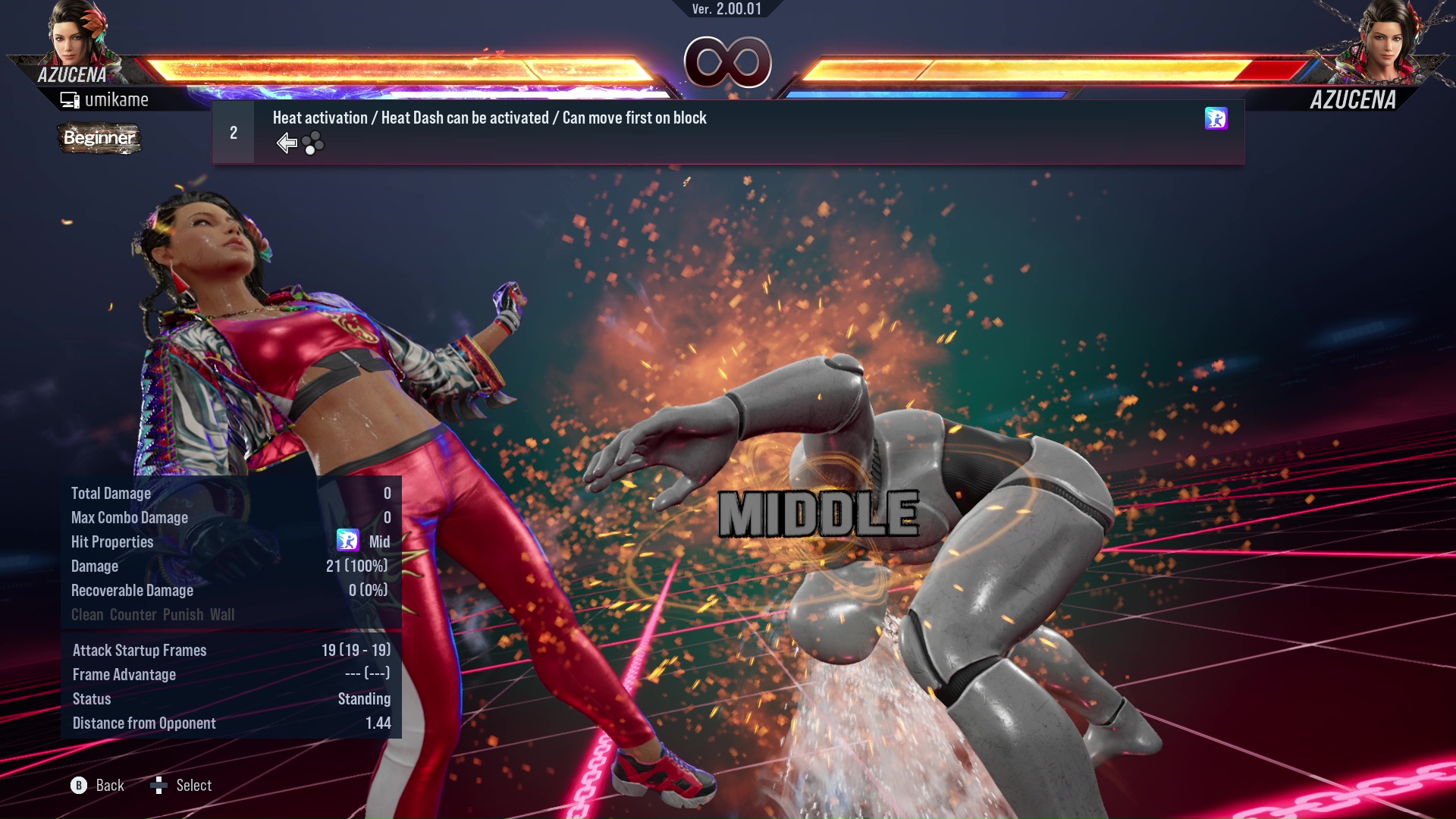 Heat activation / Heat Dash can be activated / Can move first on block