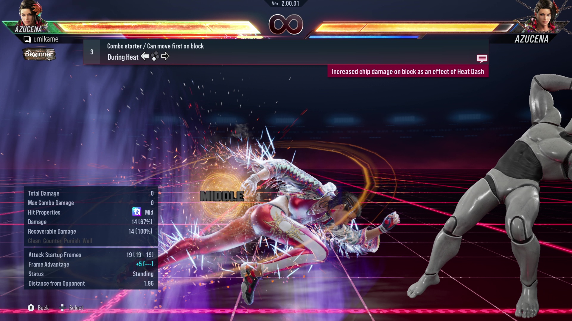 Combo starter / Can move first on block