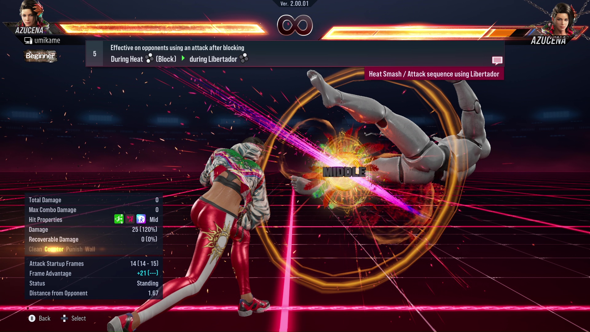 Effective on opponents using an attack after blocking