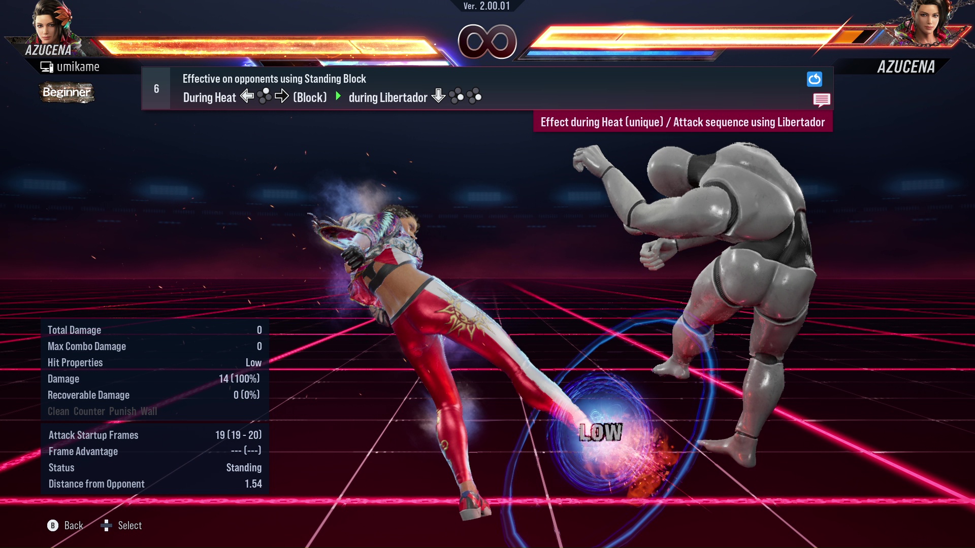 Effective on opponents using Standing Block