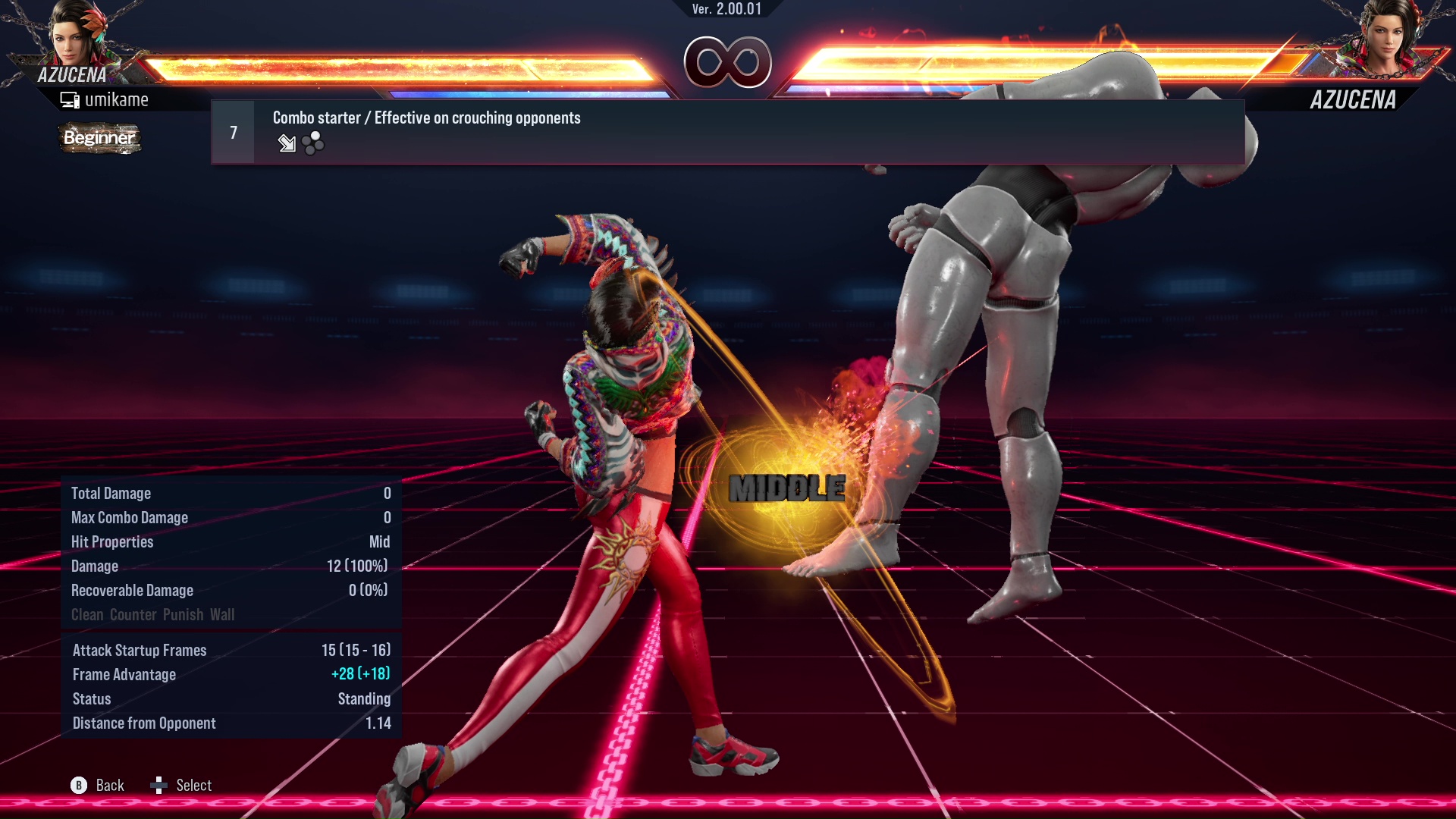 Combo starter / Effective on crouching opponents