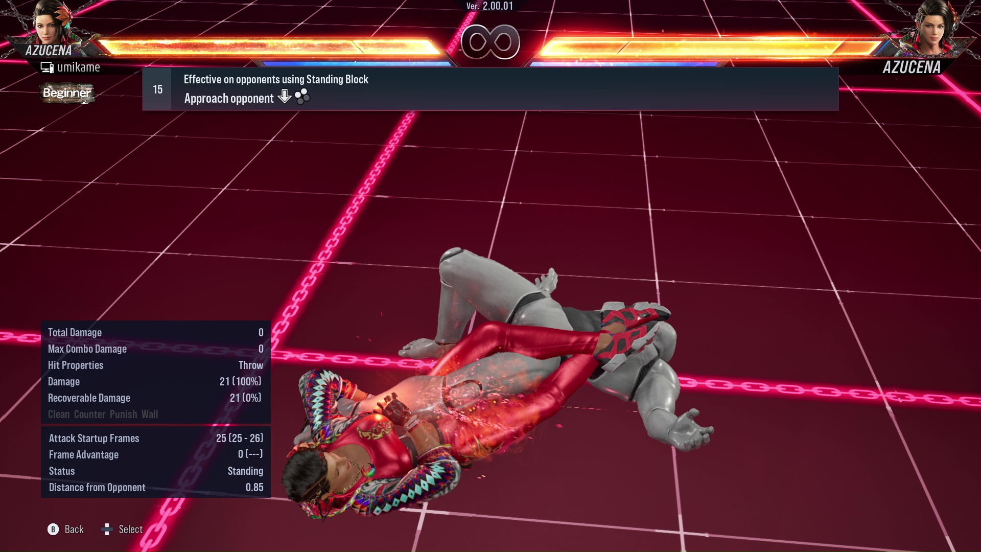 Effective on opponents using Standing Block