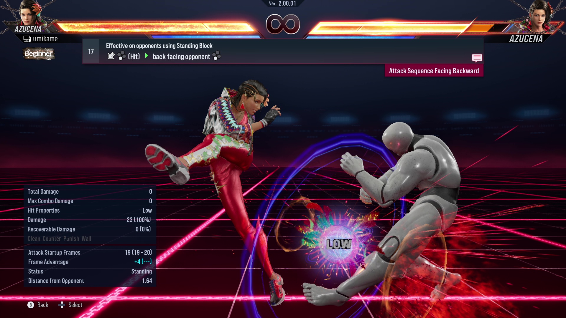 Effective on opponents using Standing Block