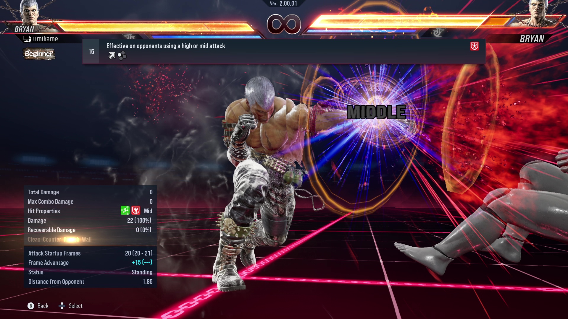 Effective on opponents using a high or mid attack