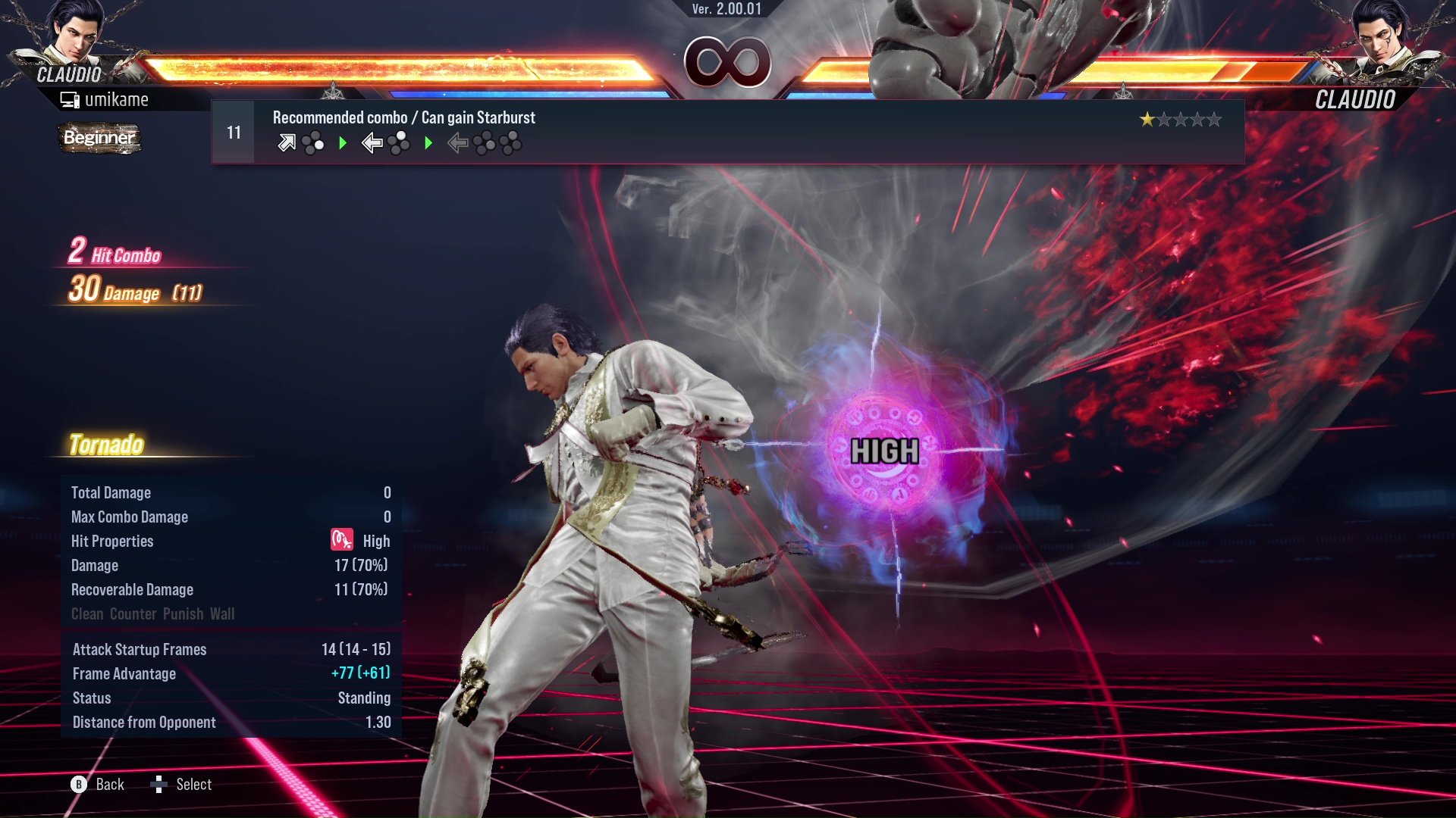 Recommended combo / Can gain Starburst