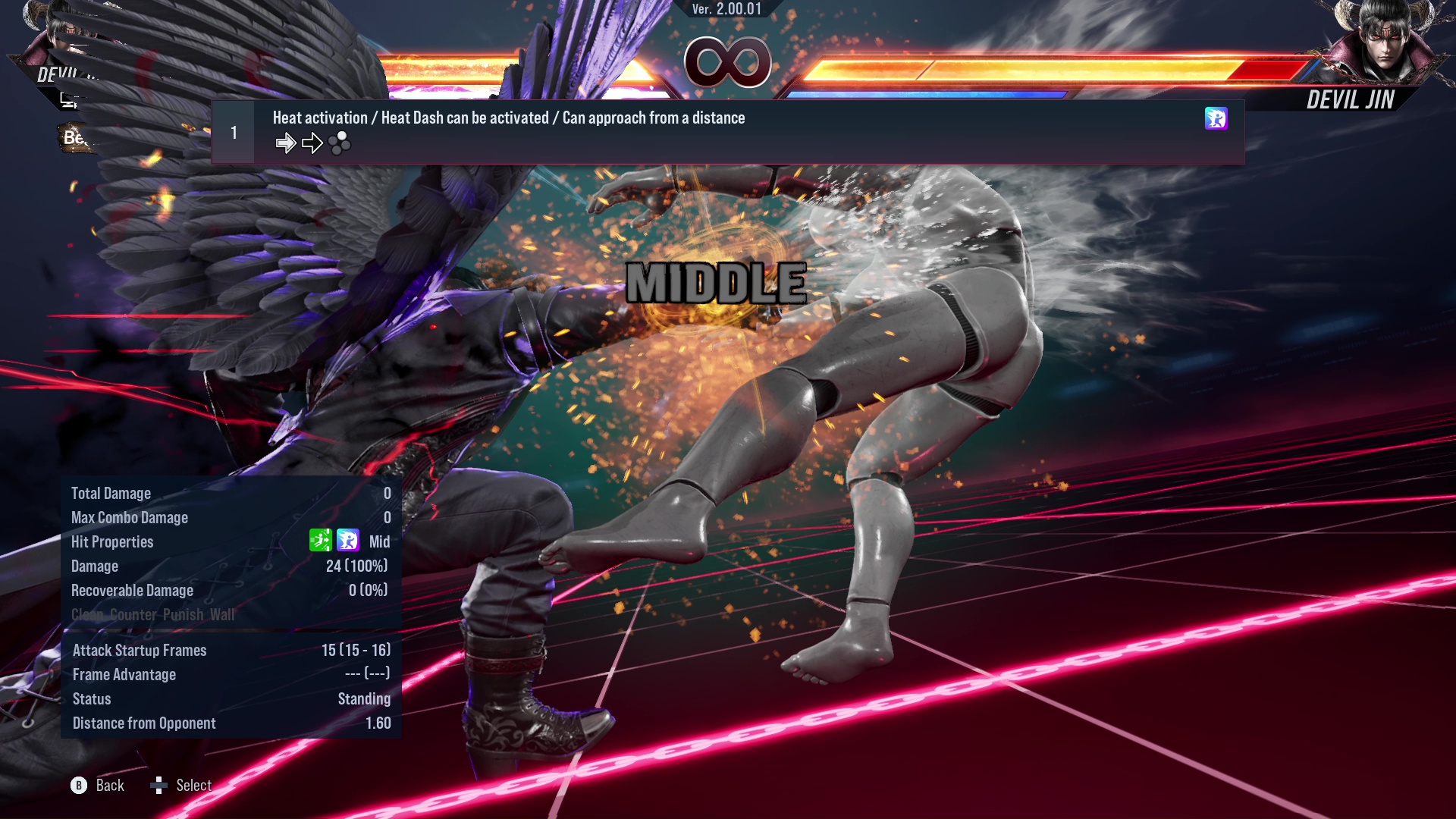 Heat activation / Heat Dash can be activated / Can approach from a distance