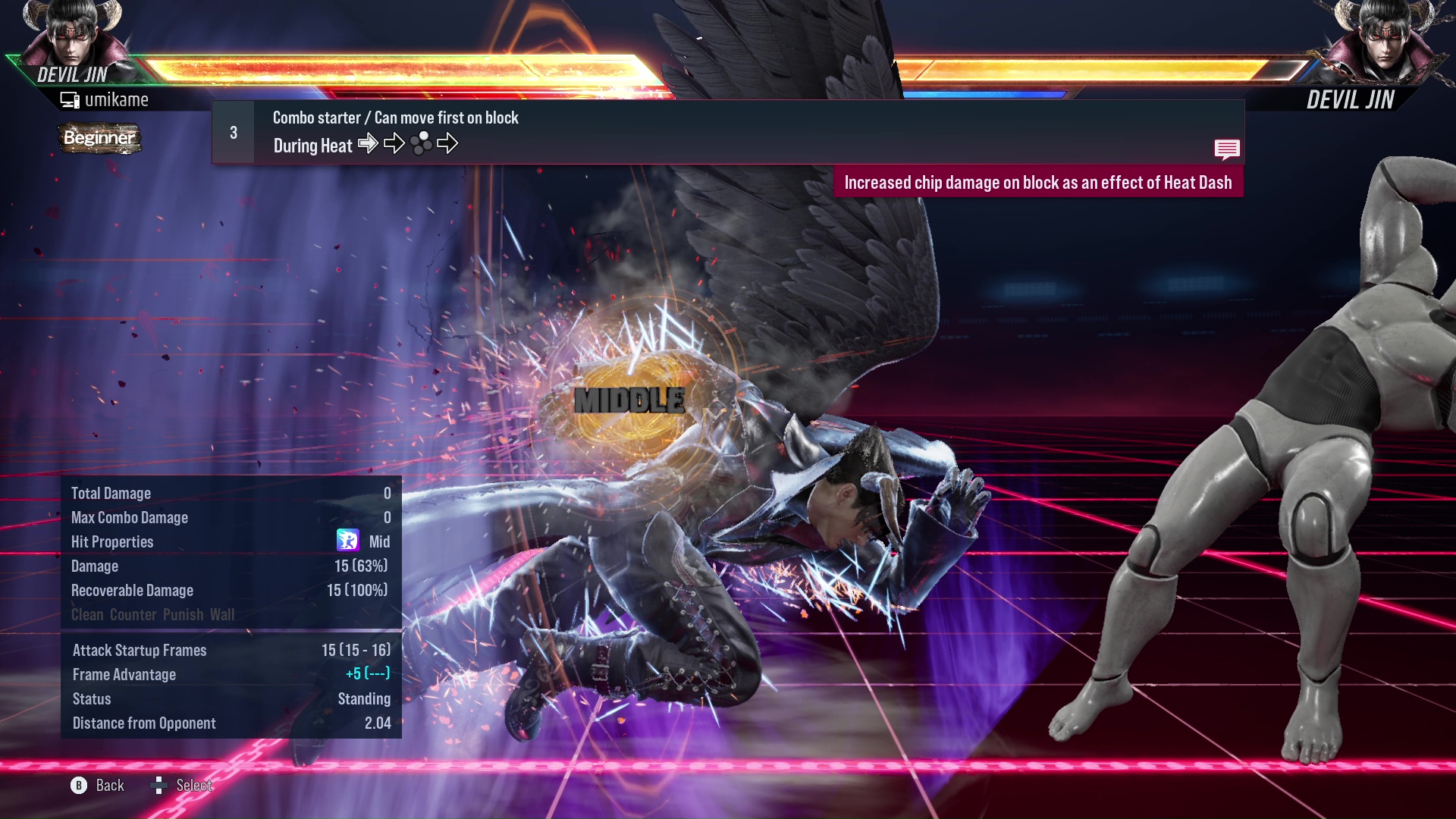 Combo starter / Can move first on block