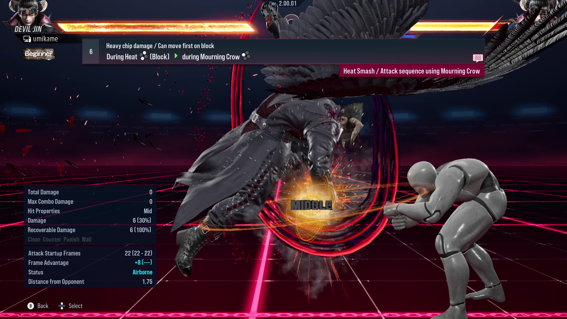 Heavy chip damage / Can move first on block