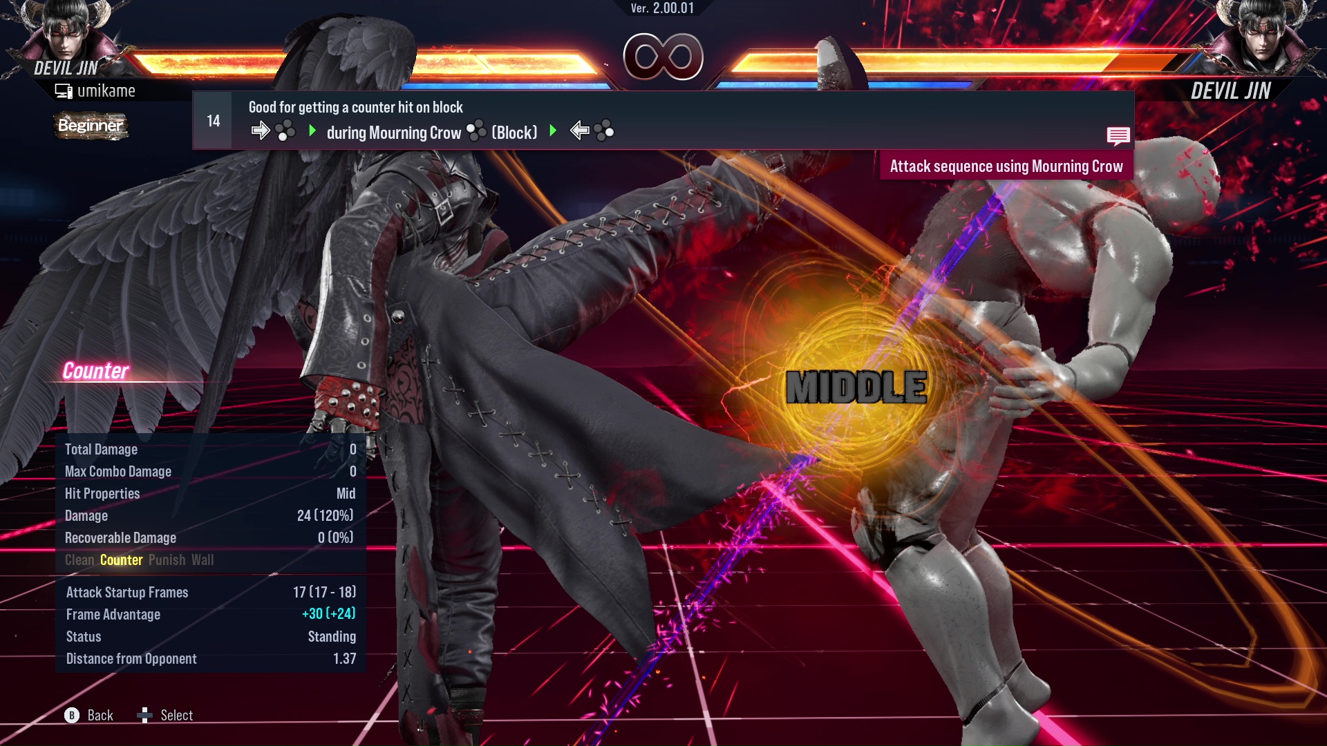 Good for getting a counter hit on block