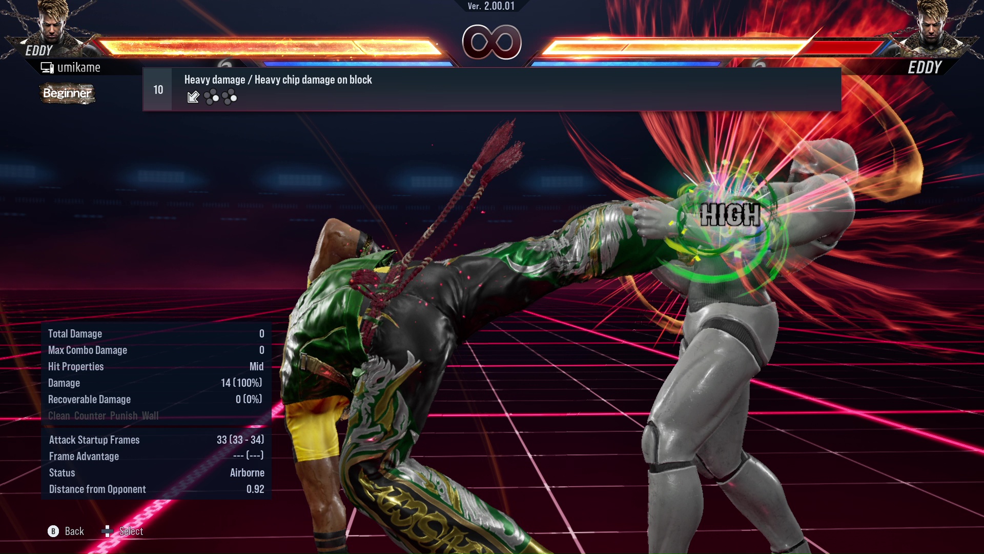 Heavy damage / Heavy chip damage on block