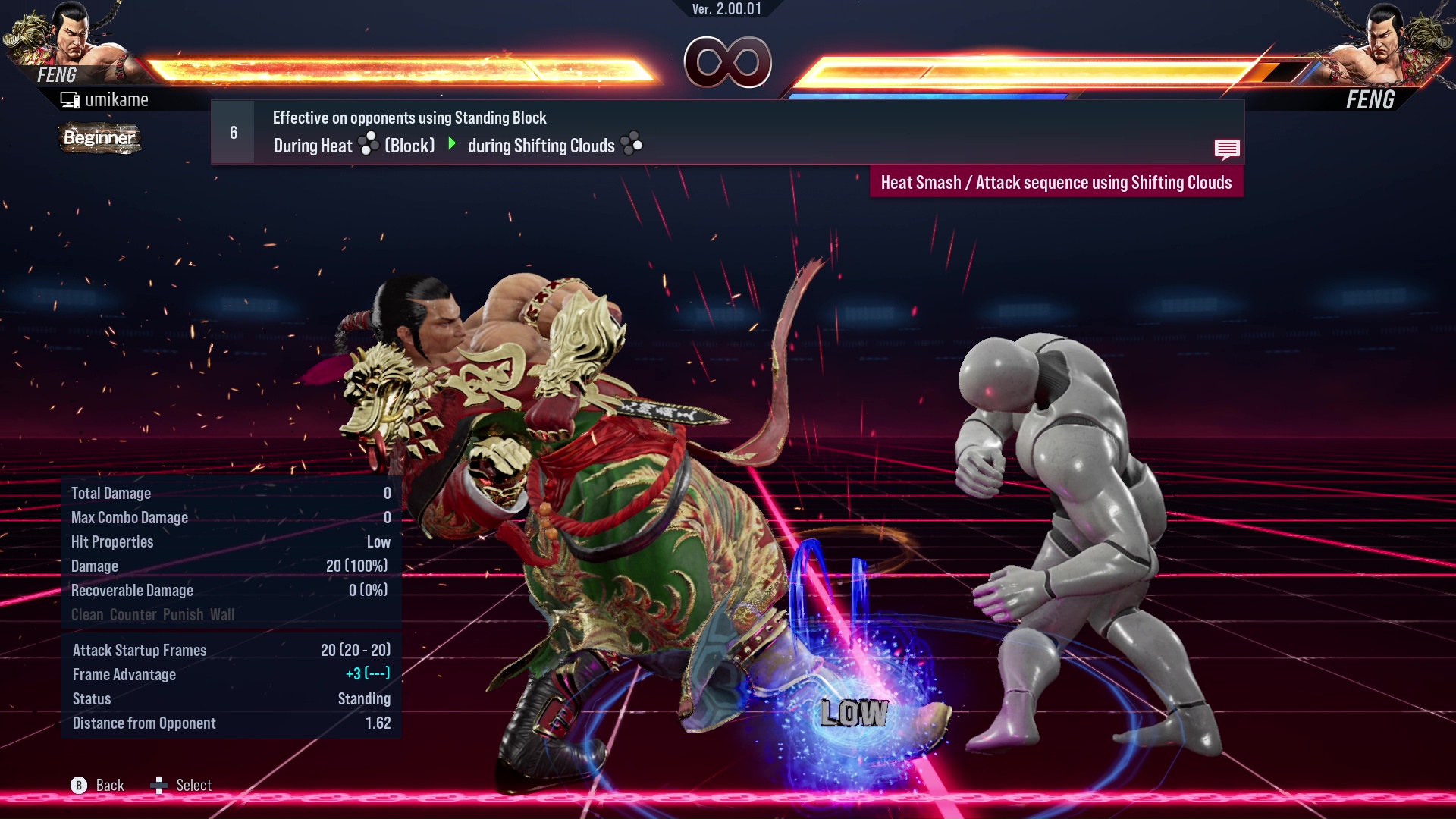 Effective on opponents using Standing Block