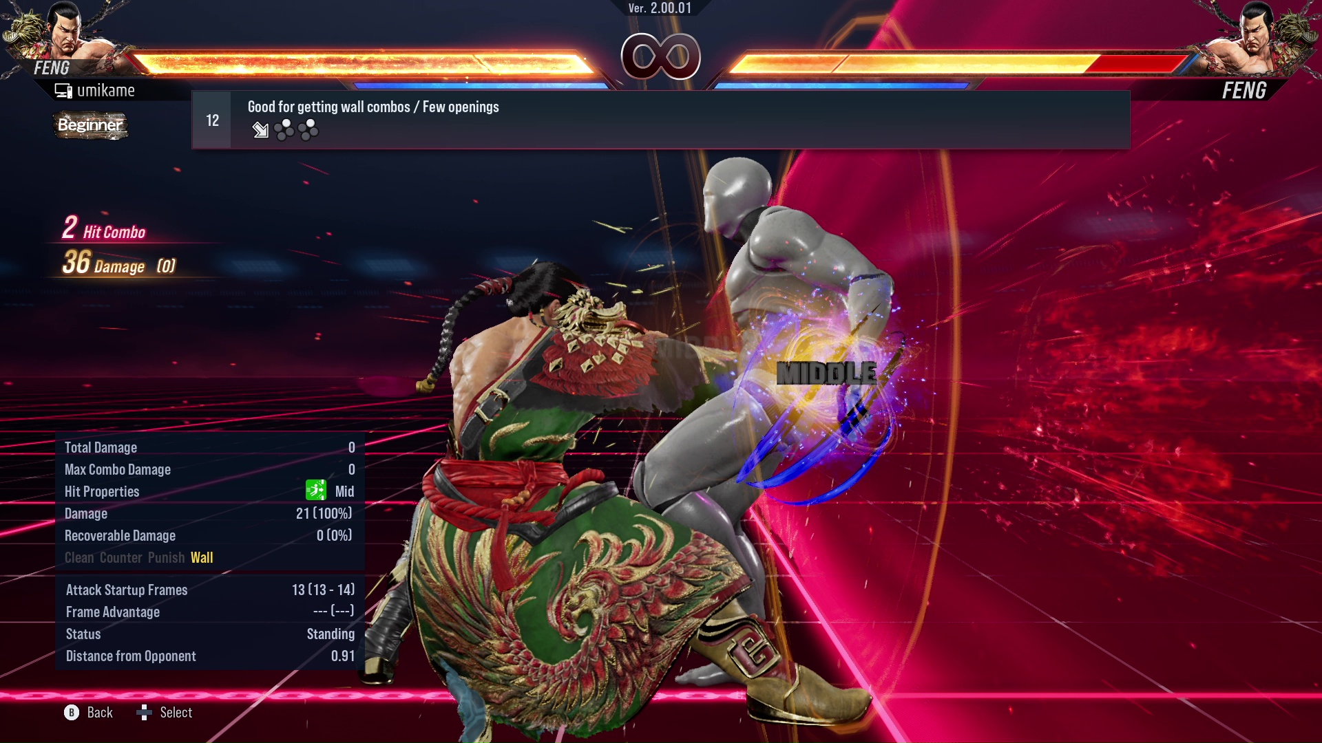 Good for getting wall combos / Few openings