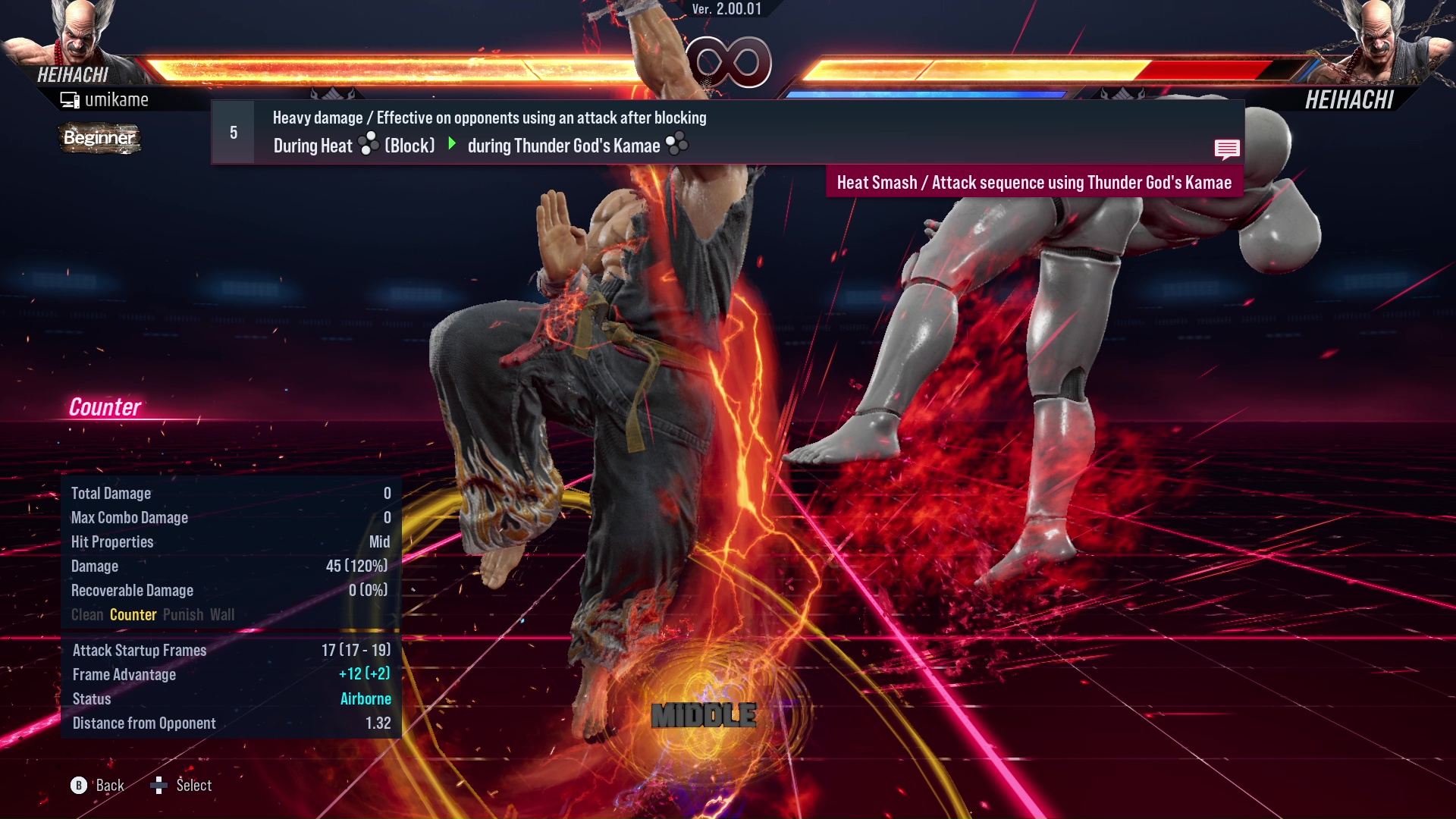 Heavy damage / Effective on opponents using an attack after blocking