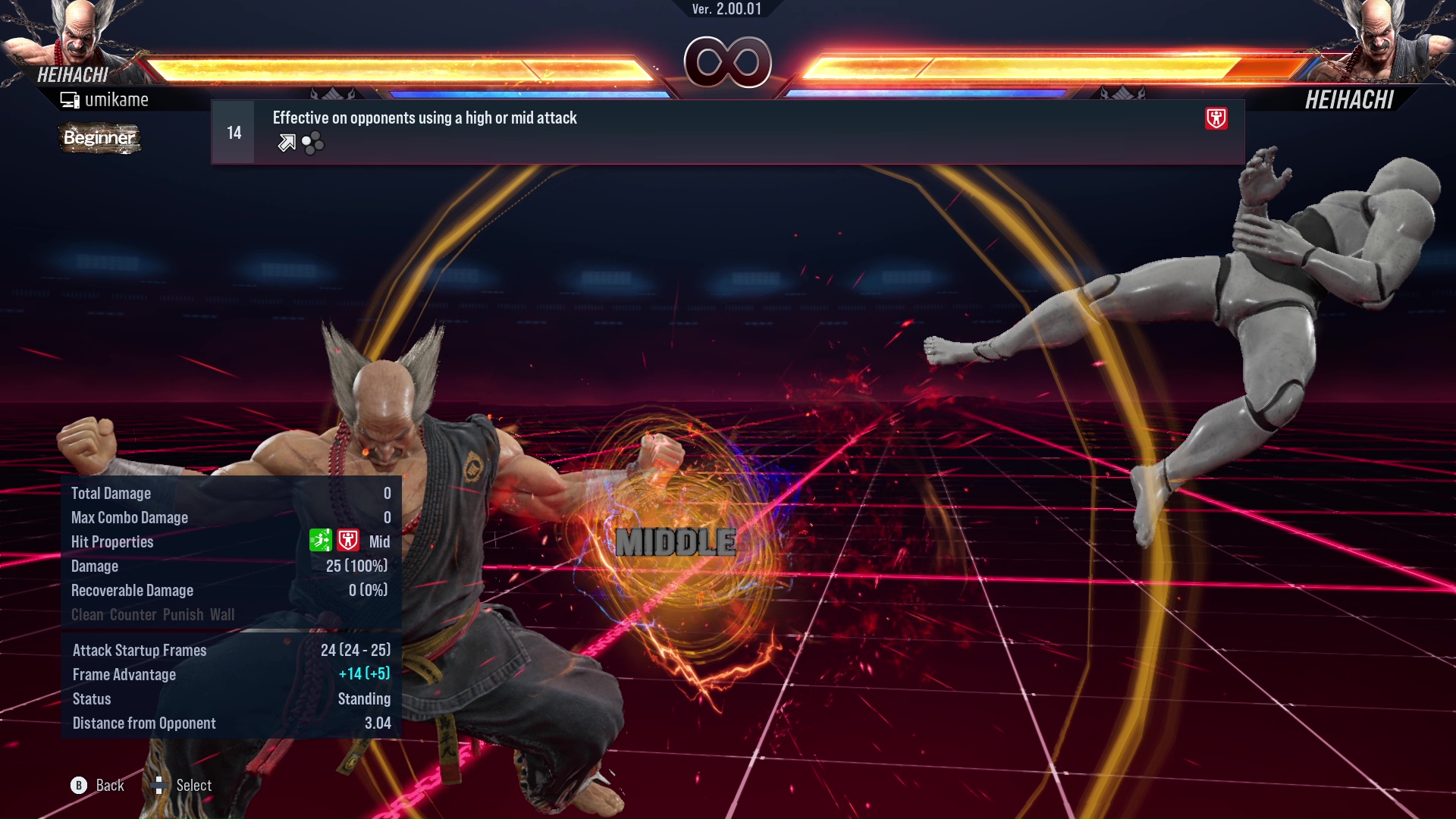 Effective on opponents using a high or mid attack