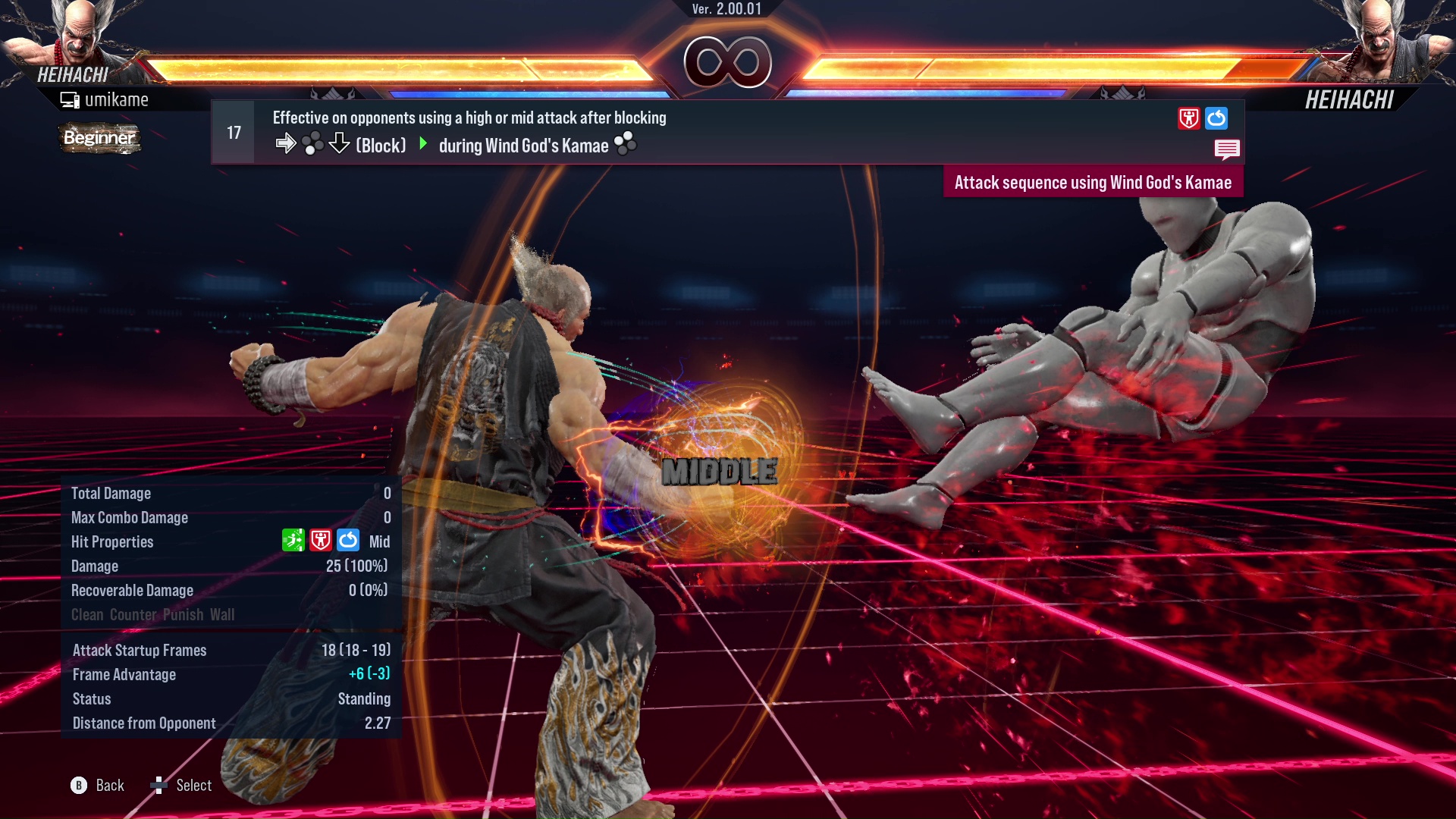 Effective on opponents using a high attack after blocking