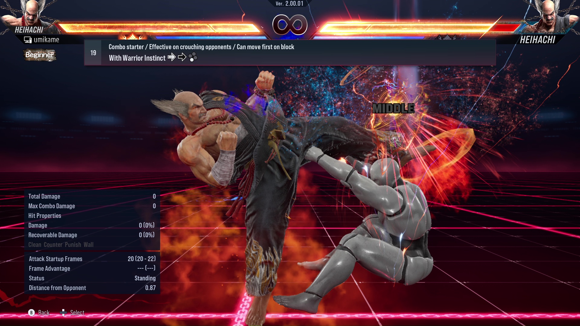 Combo starter / Effective on crouching opponents / Can move first on block