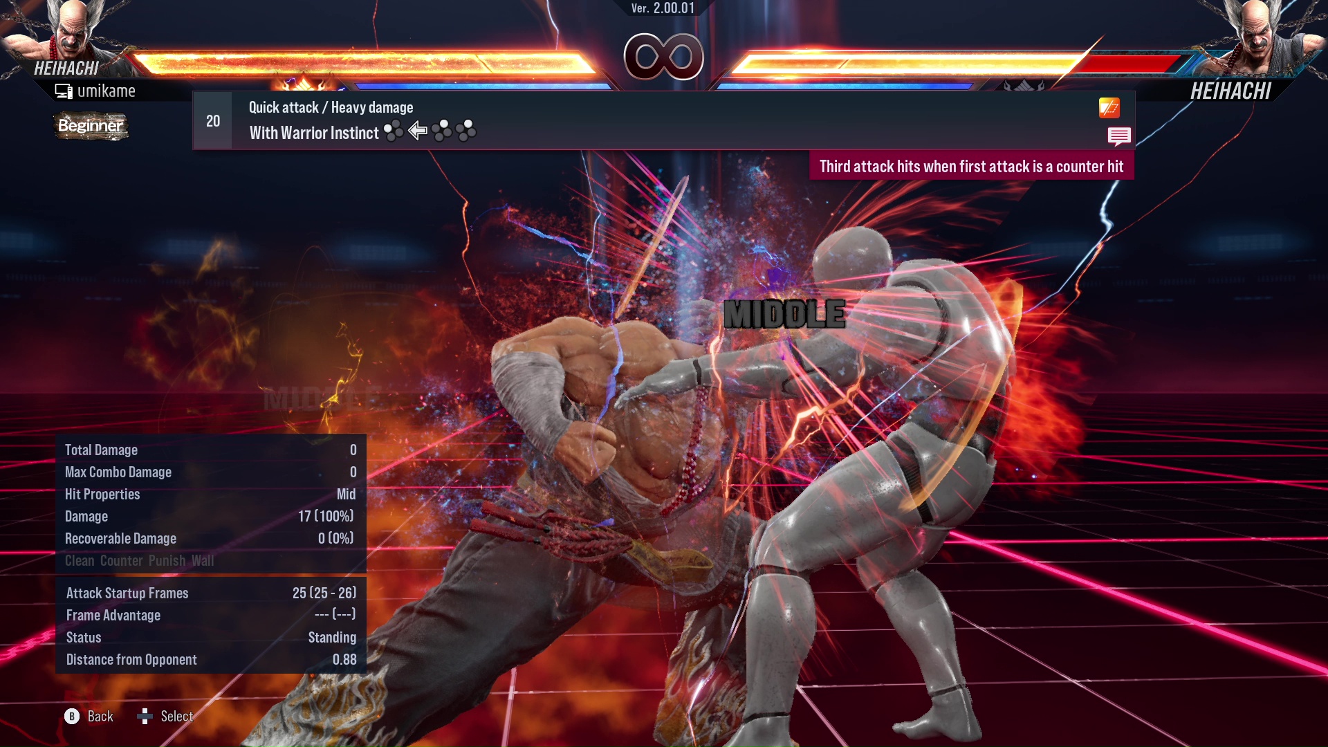 Quick attack / Heavy damage