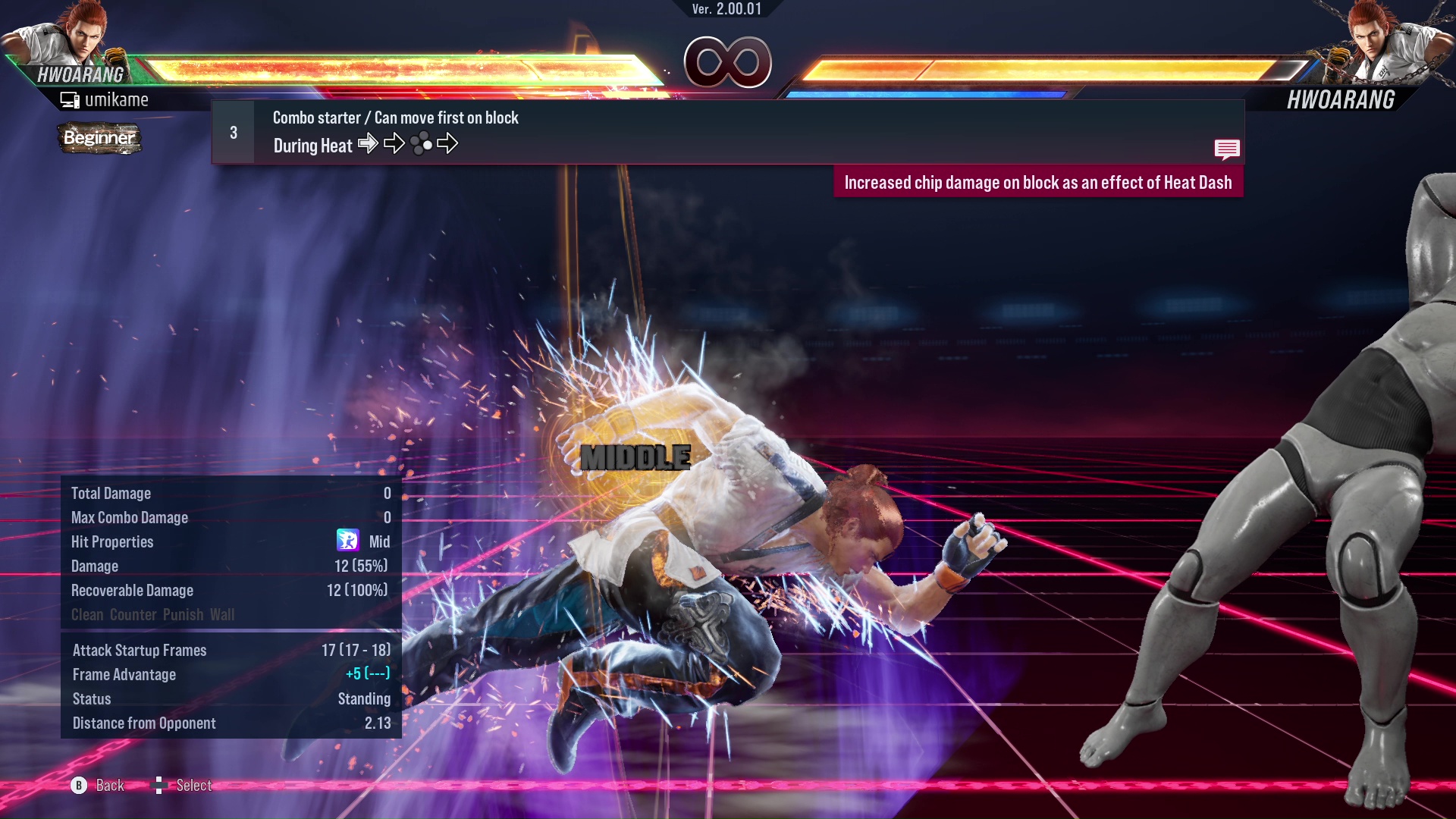 Combo starter / Can move first on block