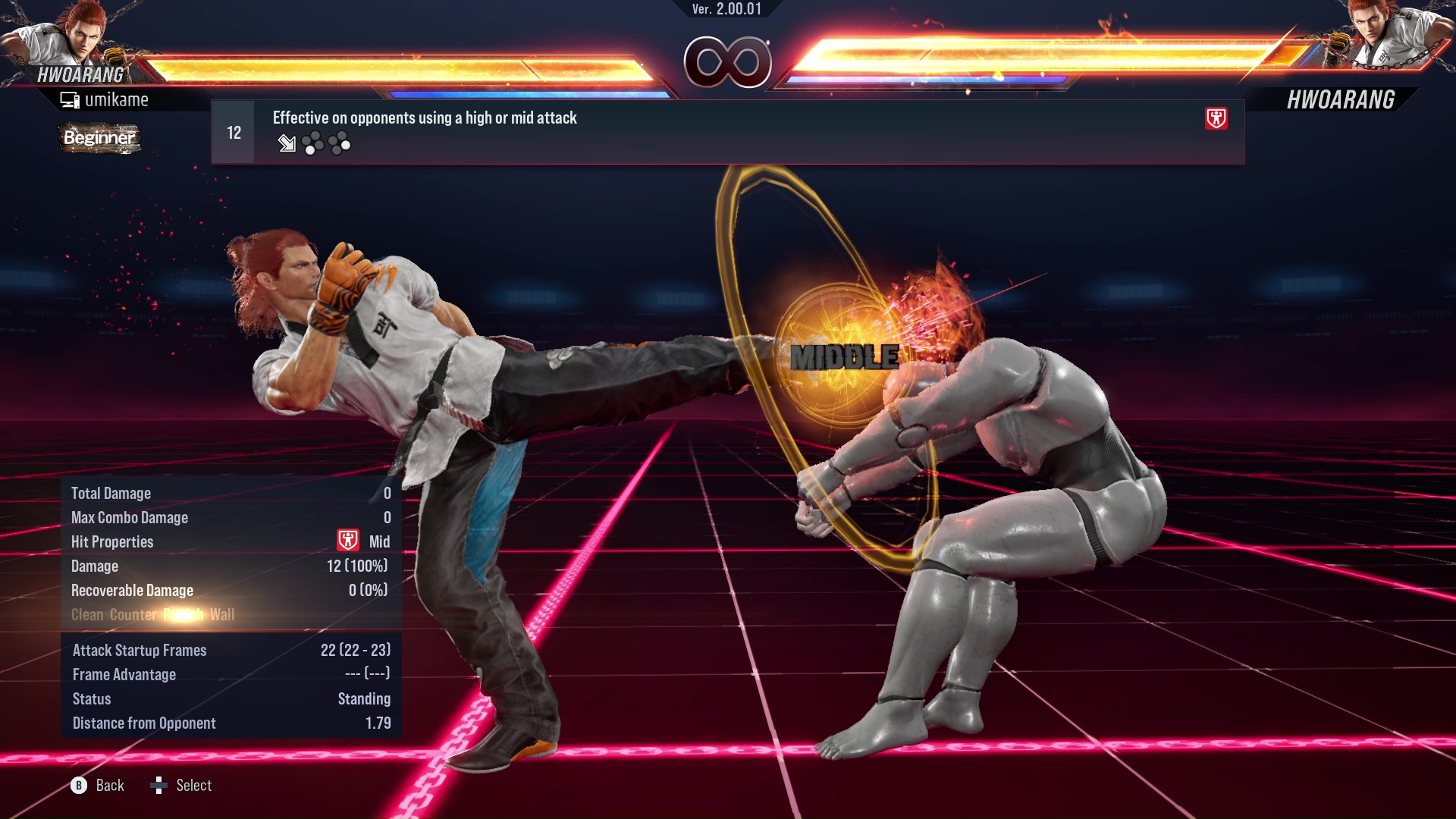 Effective on opponents using a high or mid attack