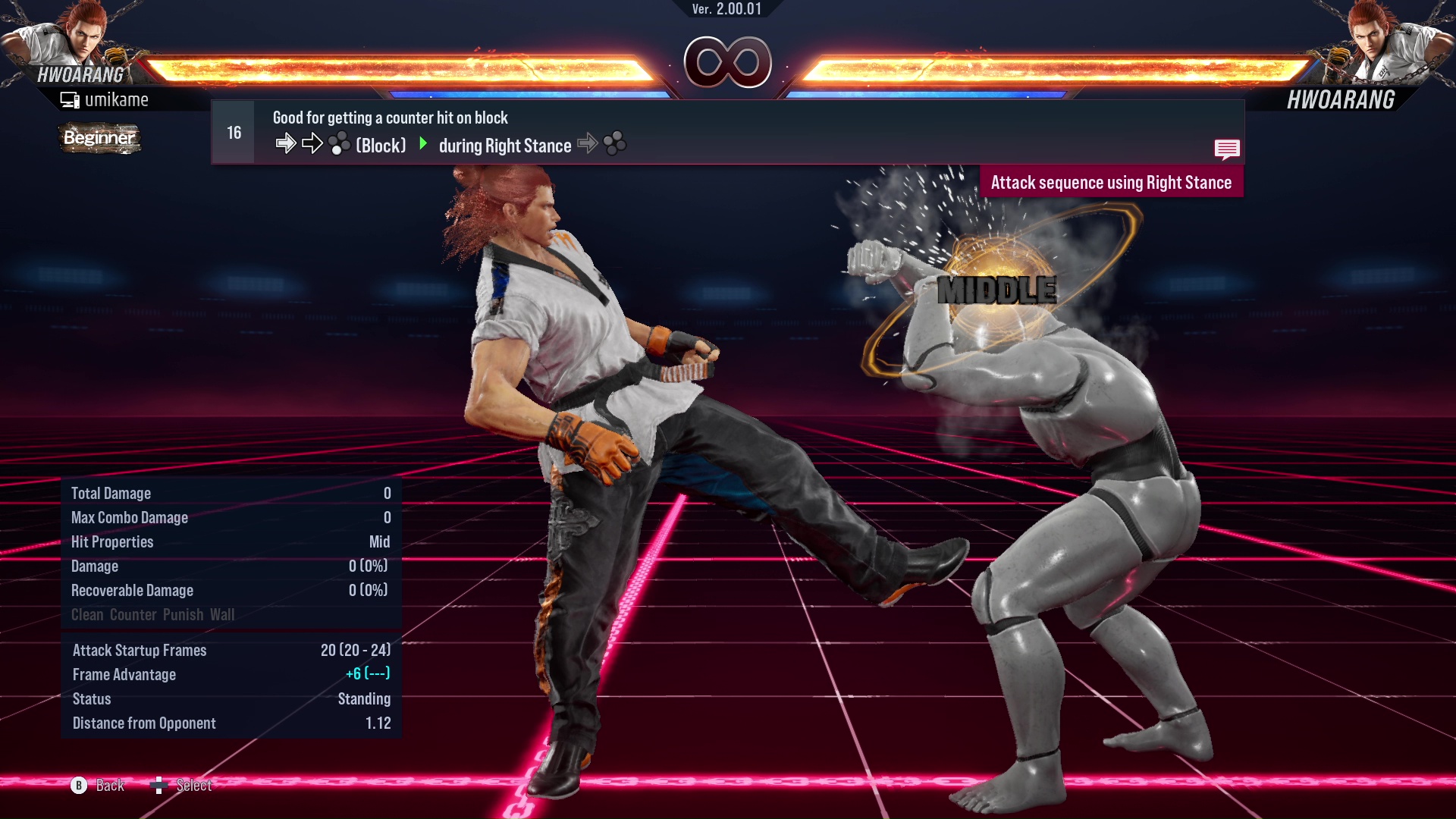 Good for getting a counter hit on block