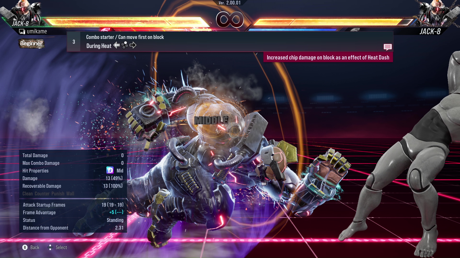 Combo starter / Can move first on block