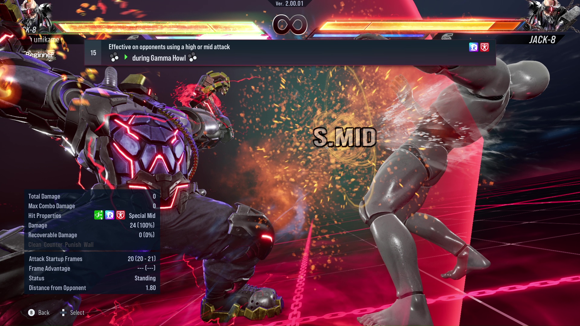 Effective on opponents using a high or mid attack