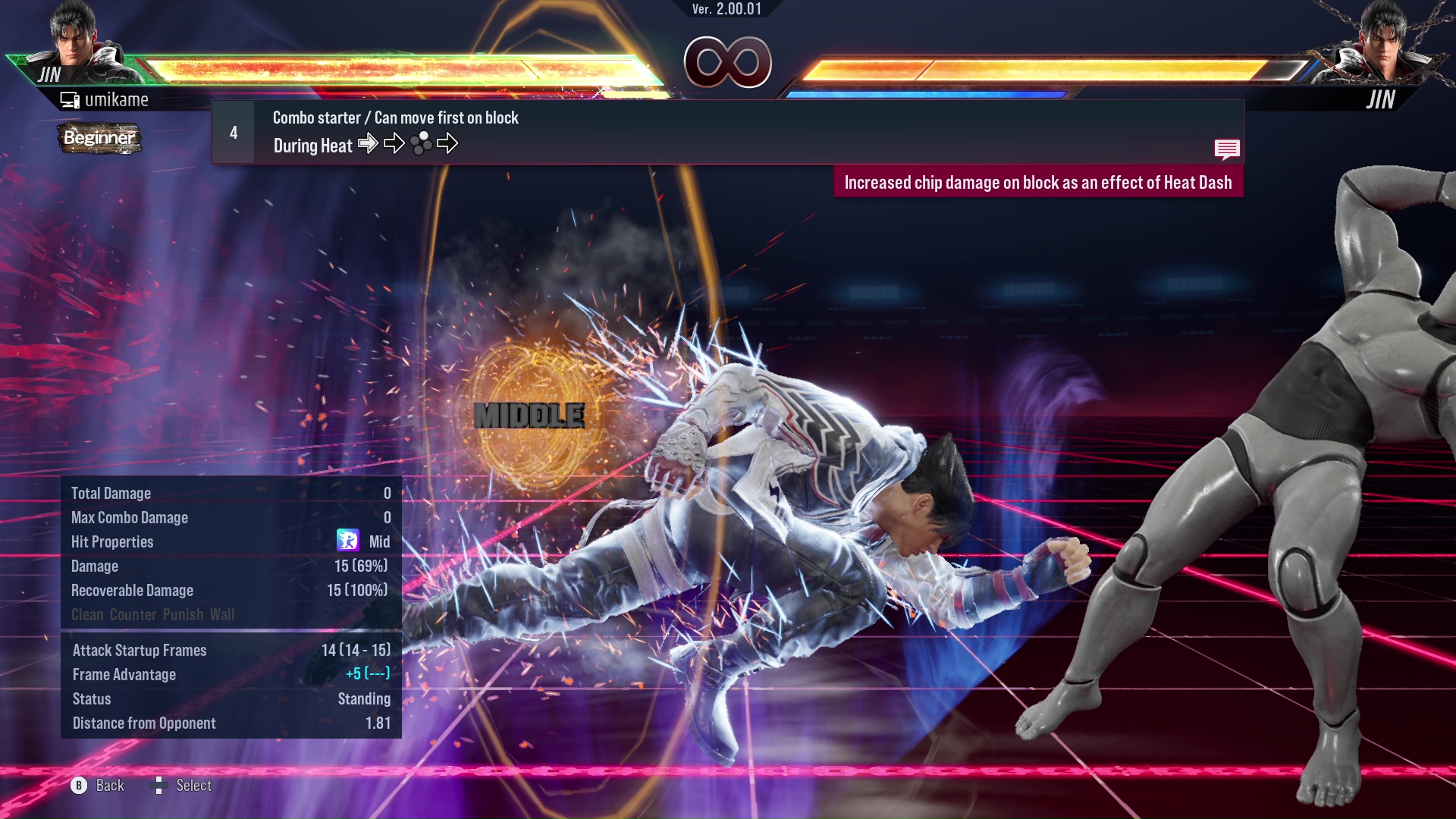 Combo starter / Can move first on block