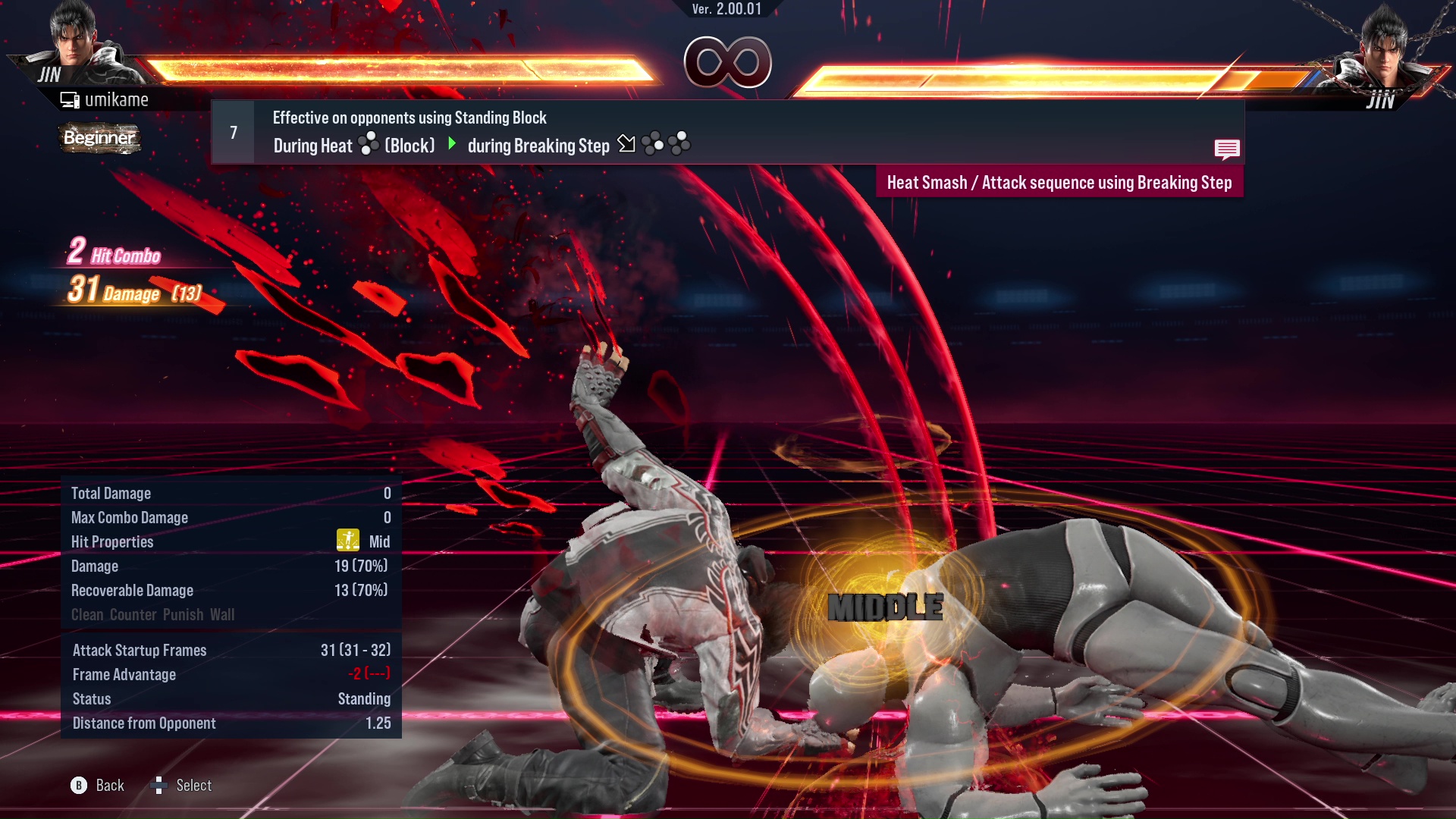 Effective on opponents using Standing Block