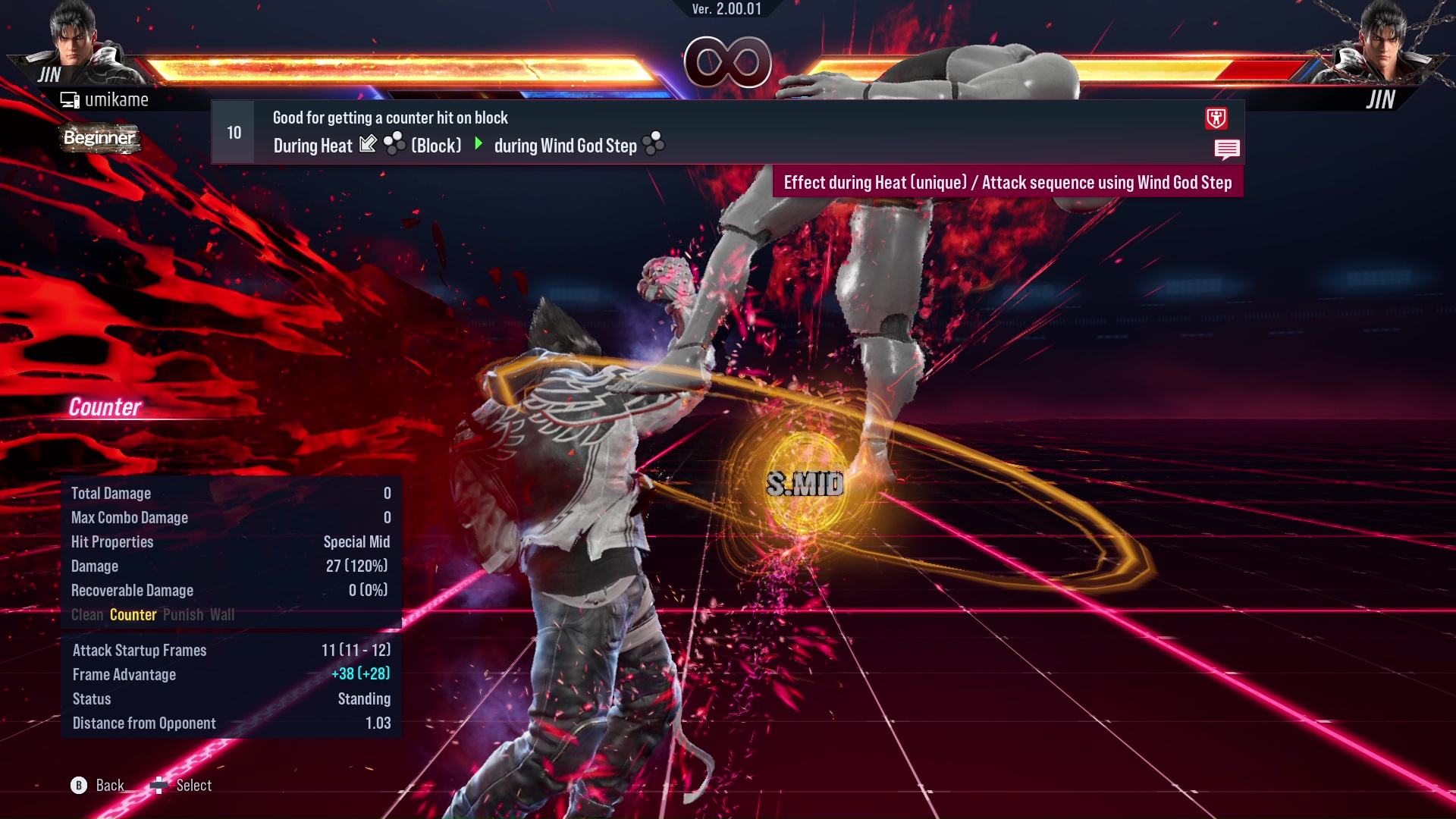 Good for getting a counter hit on block