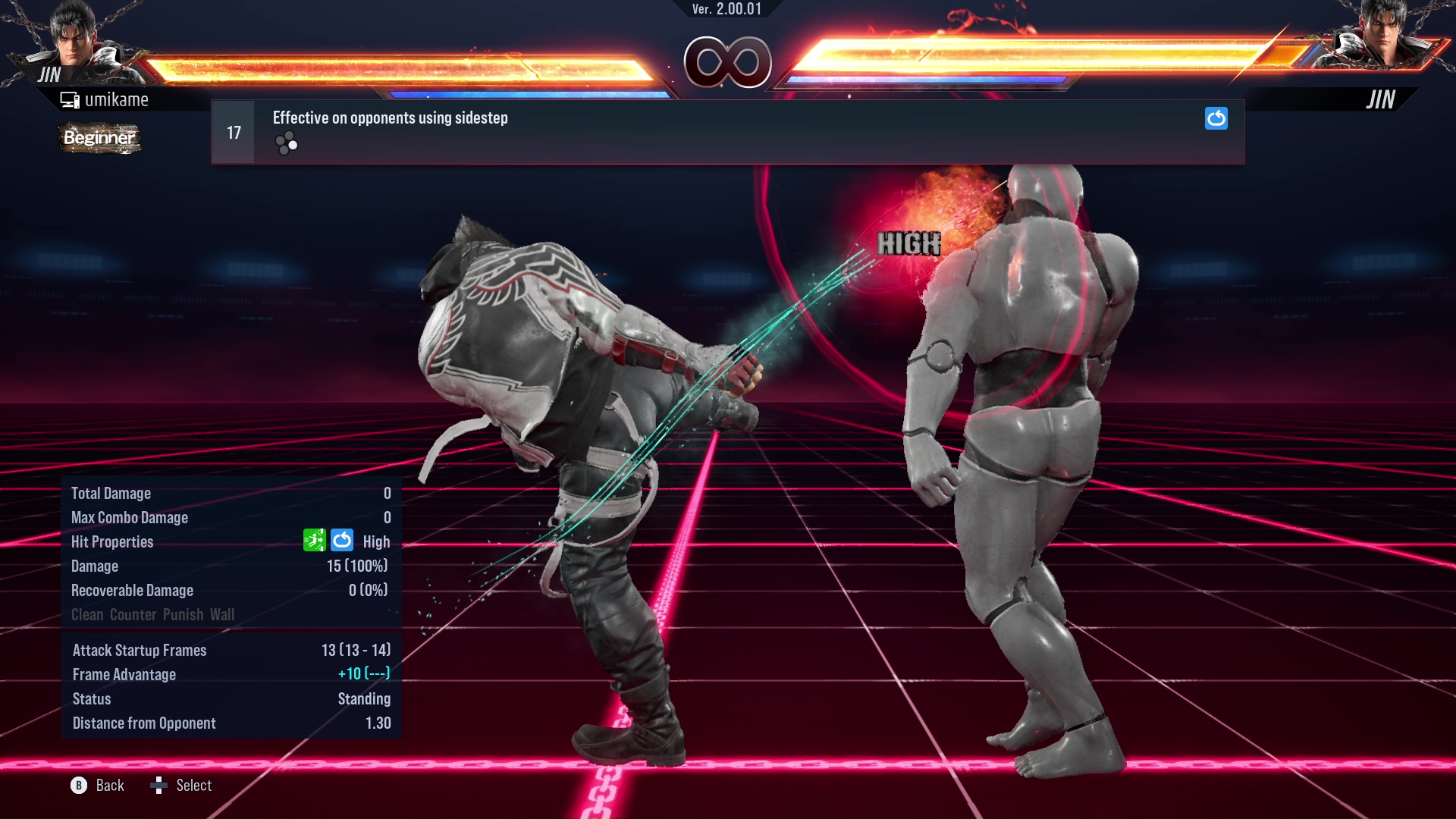 Effective on opponents using sidestep