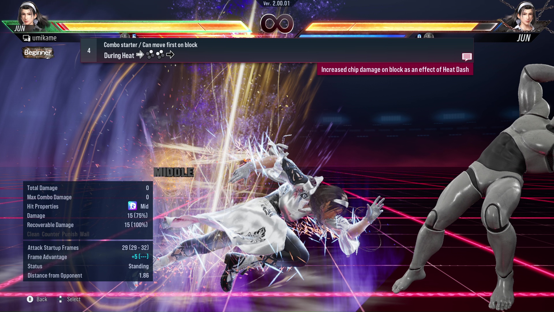 Combo starter / Can move first on block