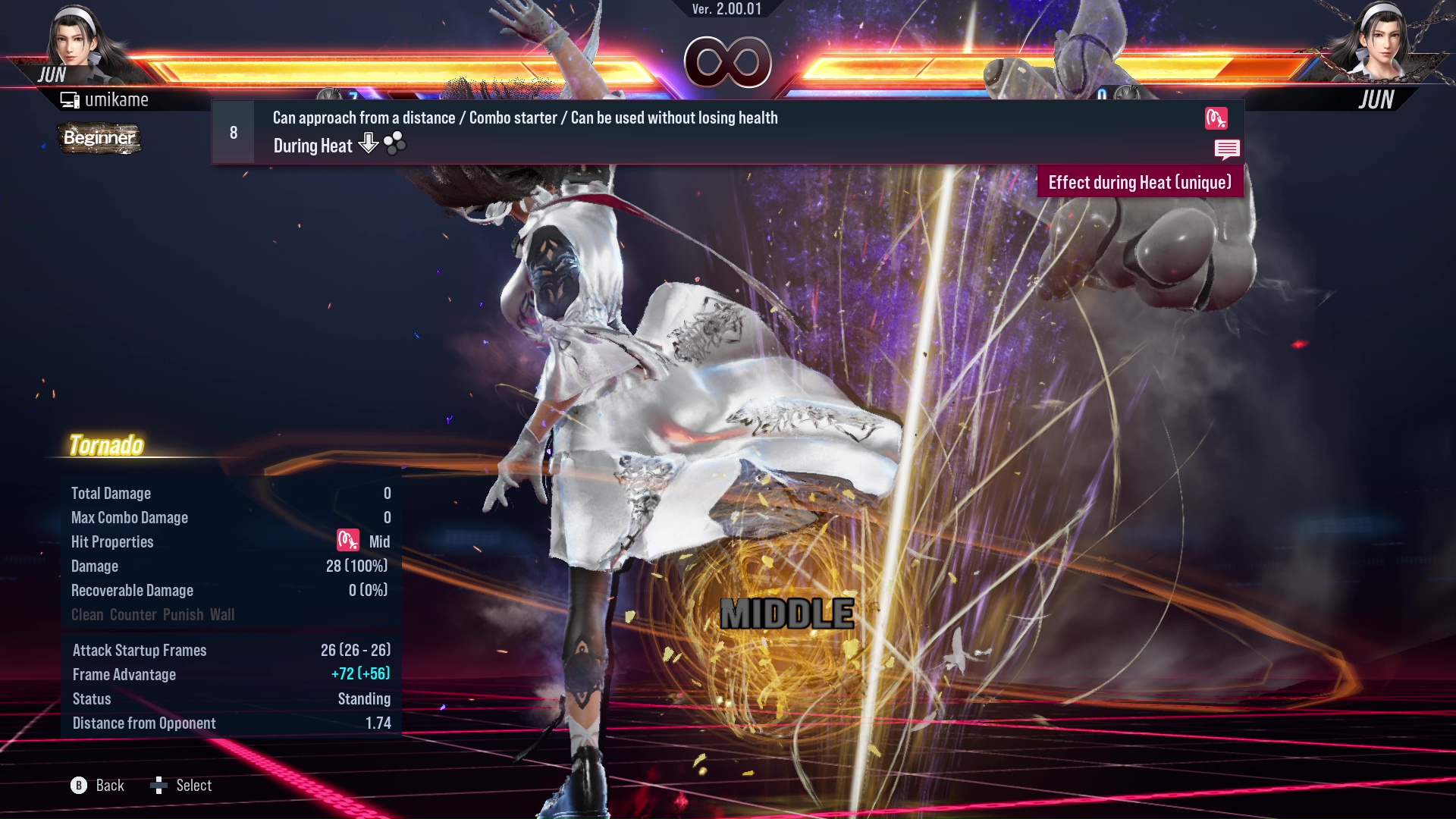 Can approach from a distance / Combo starter / Can be used without losing health