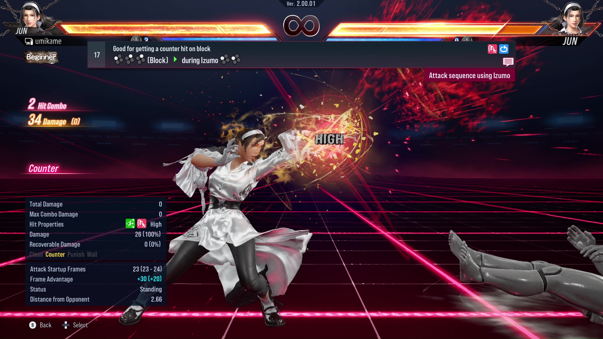 Good for getting a counter hit on block