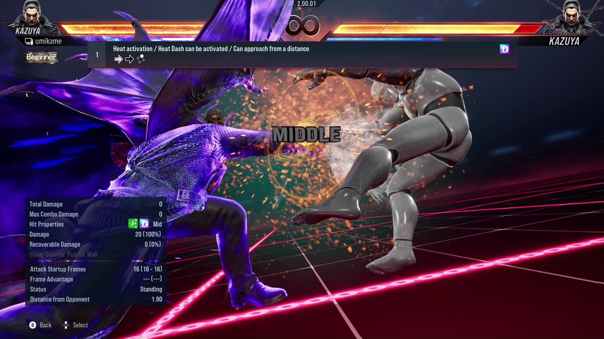 Heat activation / Heat Dash can be activated / Can approach from a distance