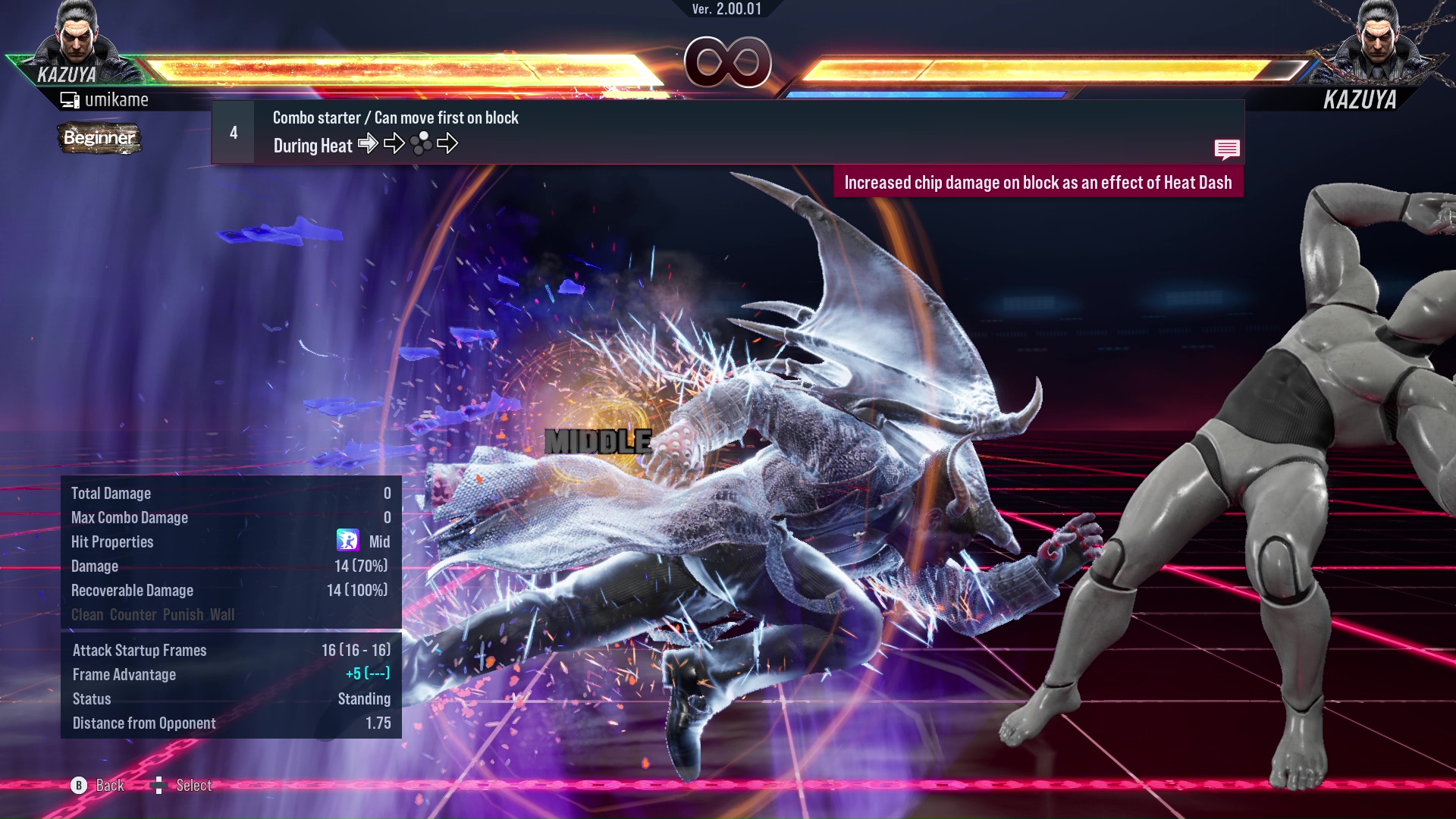 Combo starter / Can move first on block