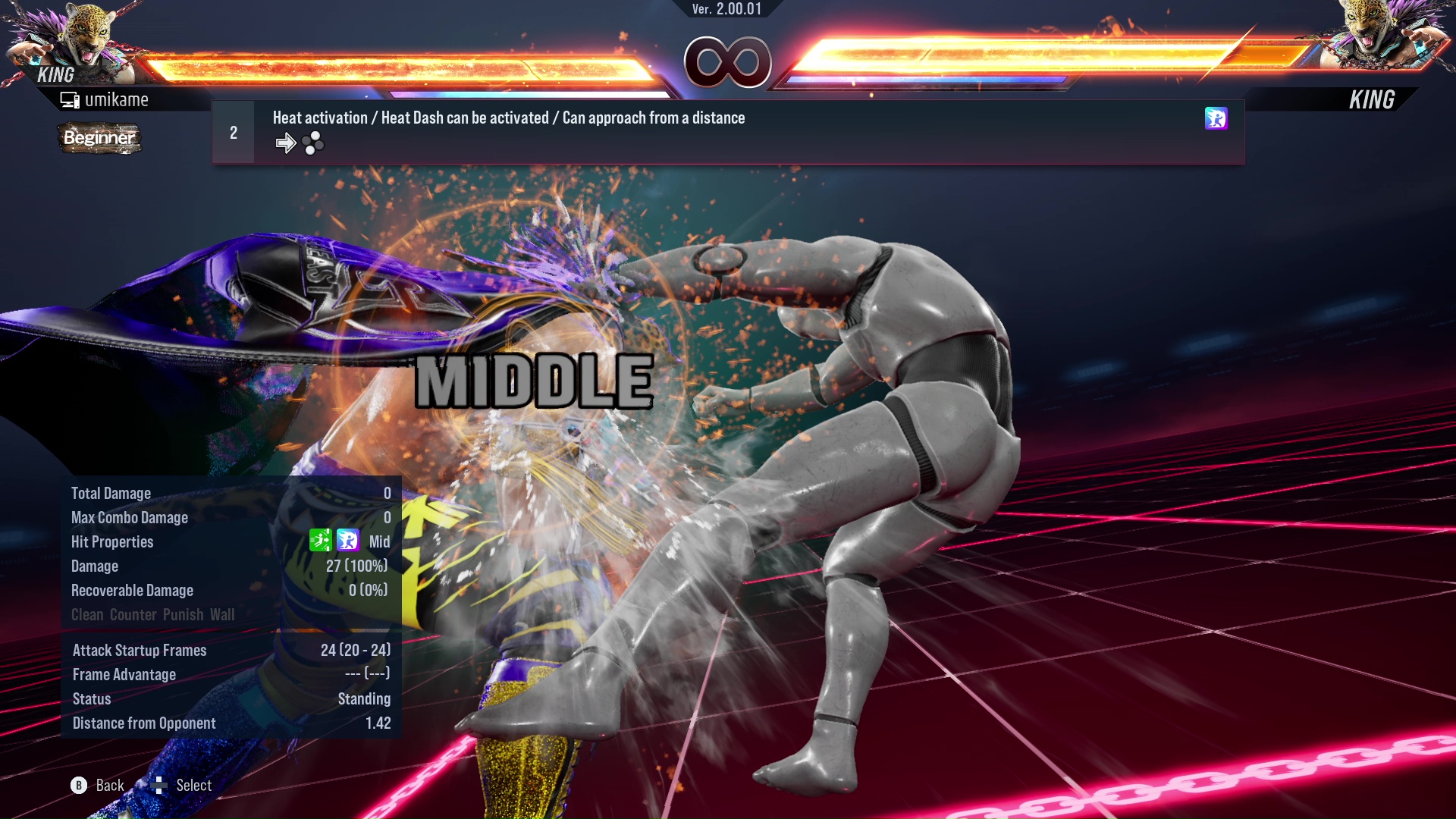 Heat activation / Heat Dash can be activated / Can approach from a distance