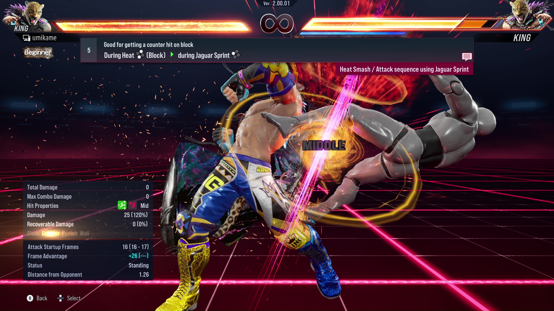 Good for getting a counter hit on block