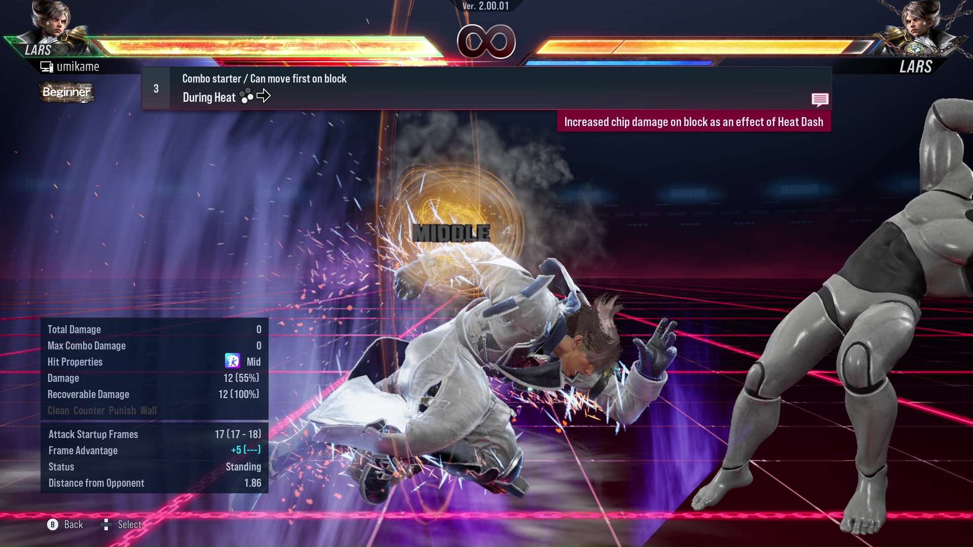 Combo starter / Can move first on block