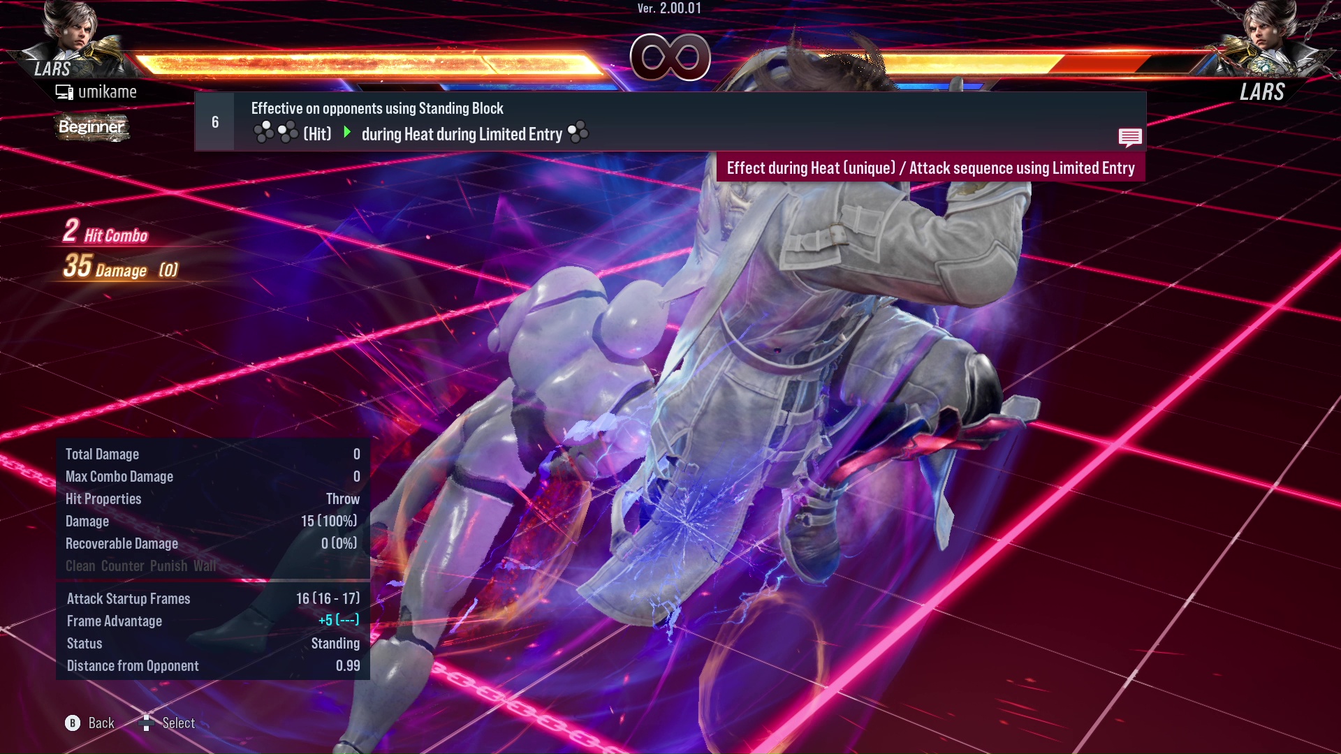 Effective on opponents using Standing Block