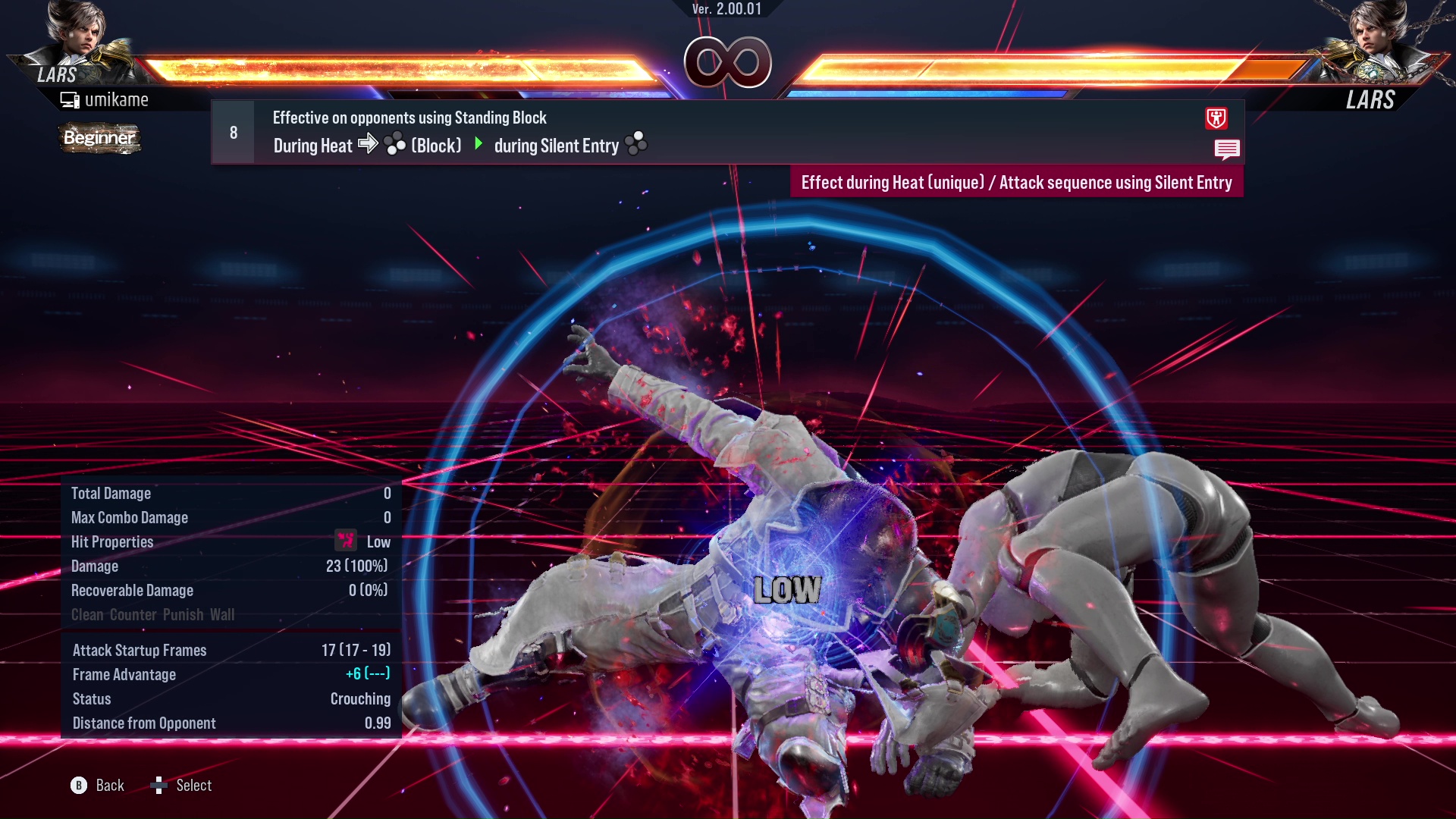 Effective on opponents using Standing Block