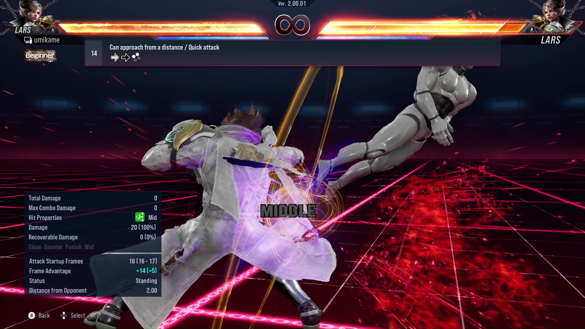 Can approach from a distance / Quick attack