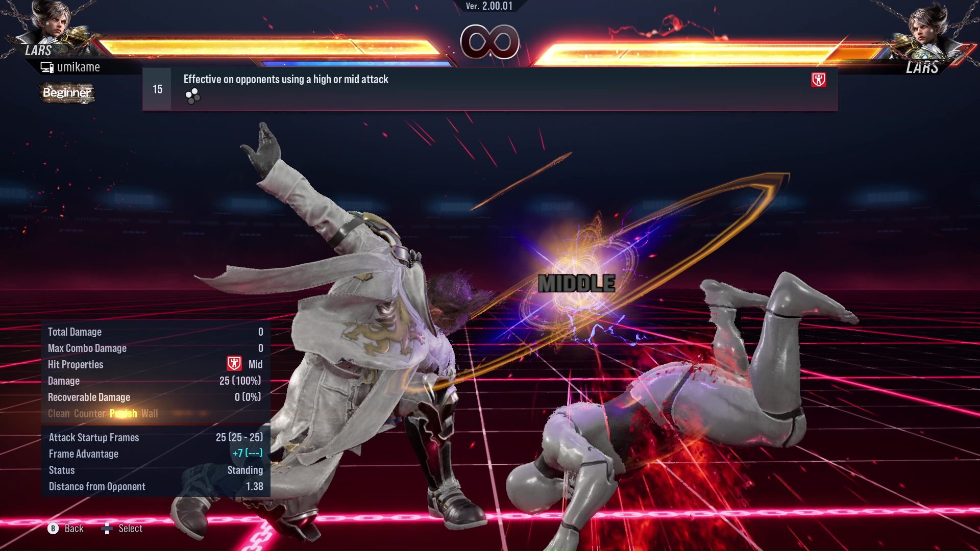 Effective on opponents using a high or mid attack