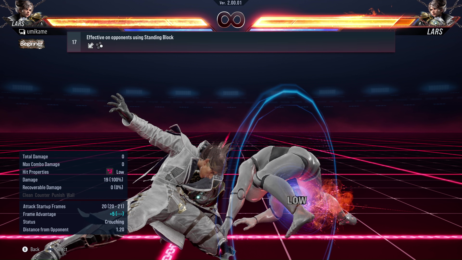 Effective on opponents using Standing Block