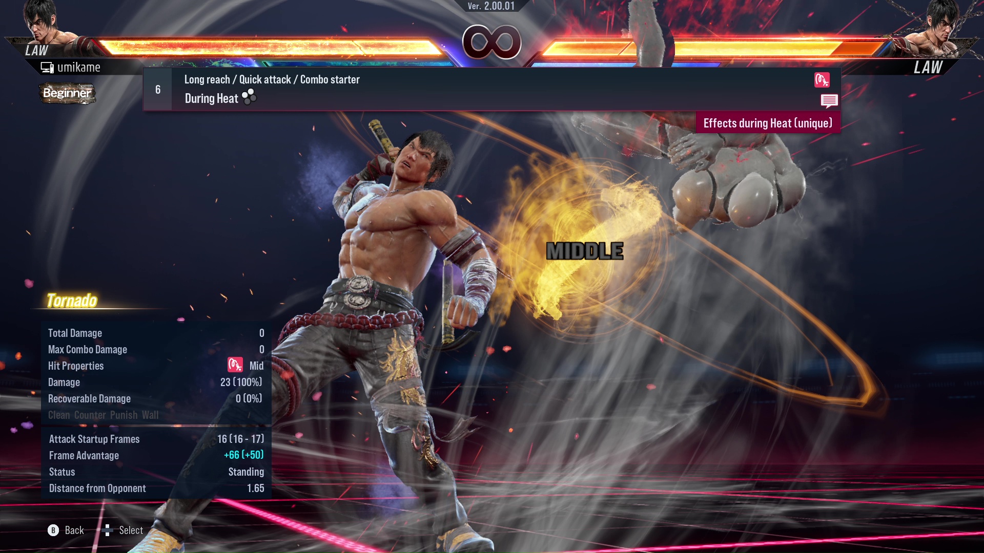 Long reach / Quick attack / Combo starter