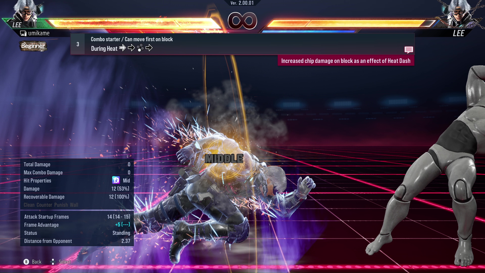 Combo starter / Can move first on block